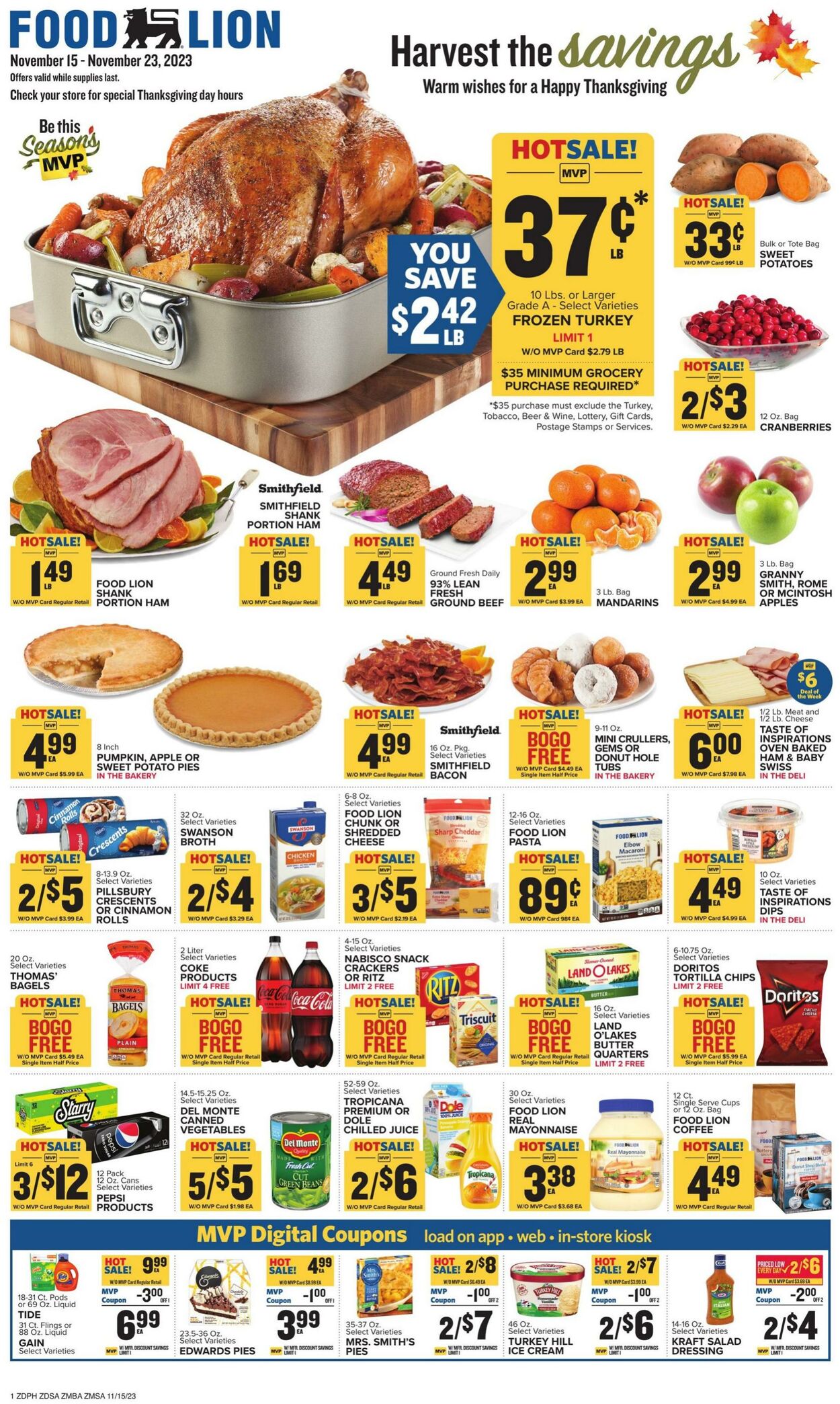 Food Lion Weekly Ad Circular - valid 11/15-11/21/2023