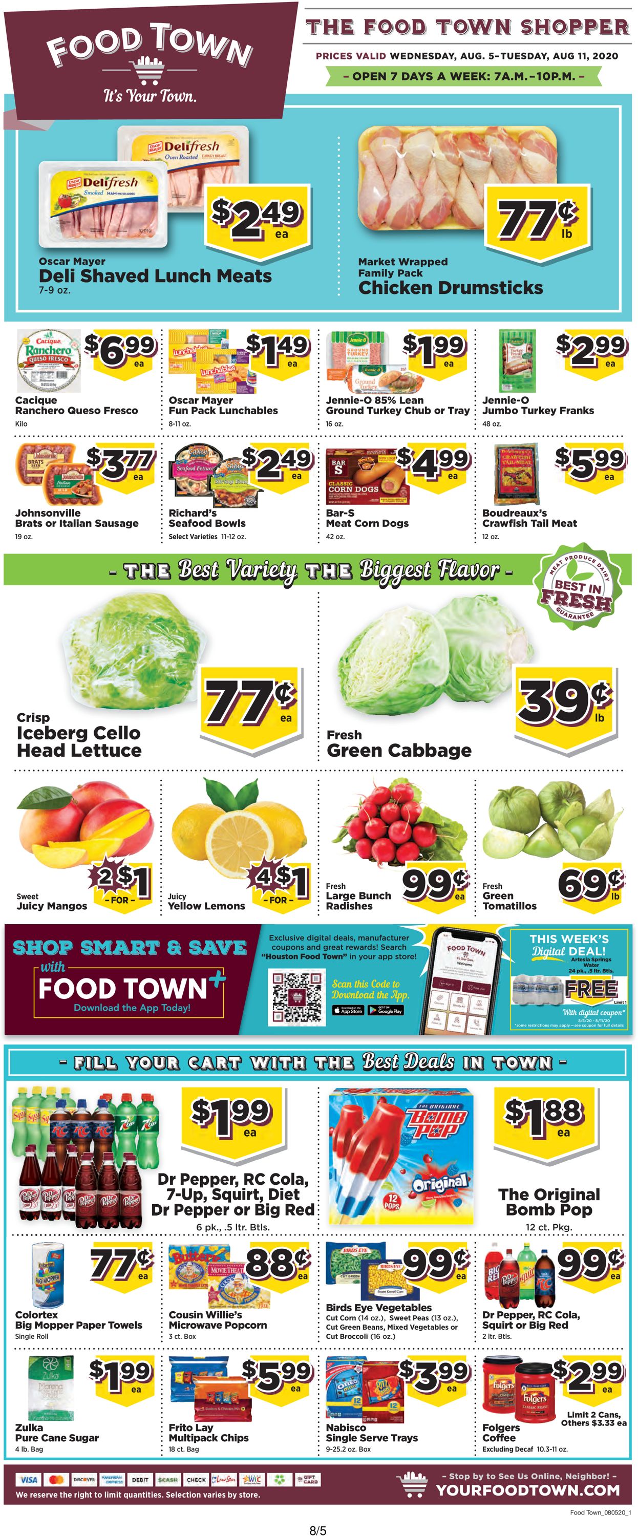 Food Town Weekly Ad Circular - valid 08/05-08/11/2020