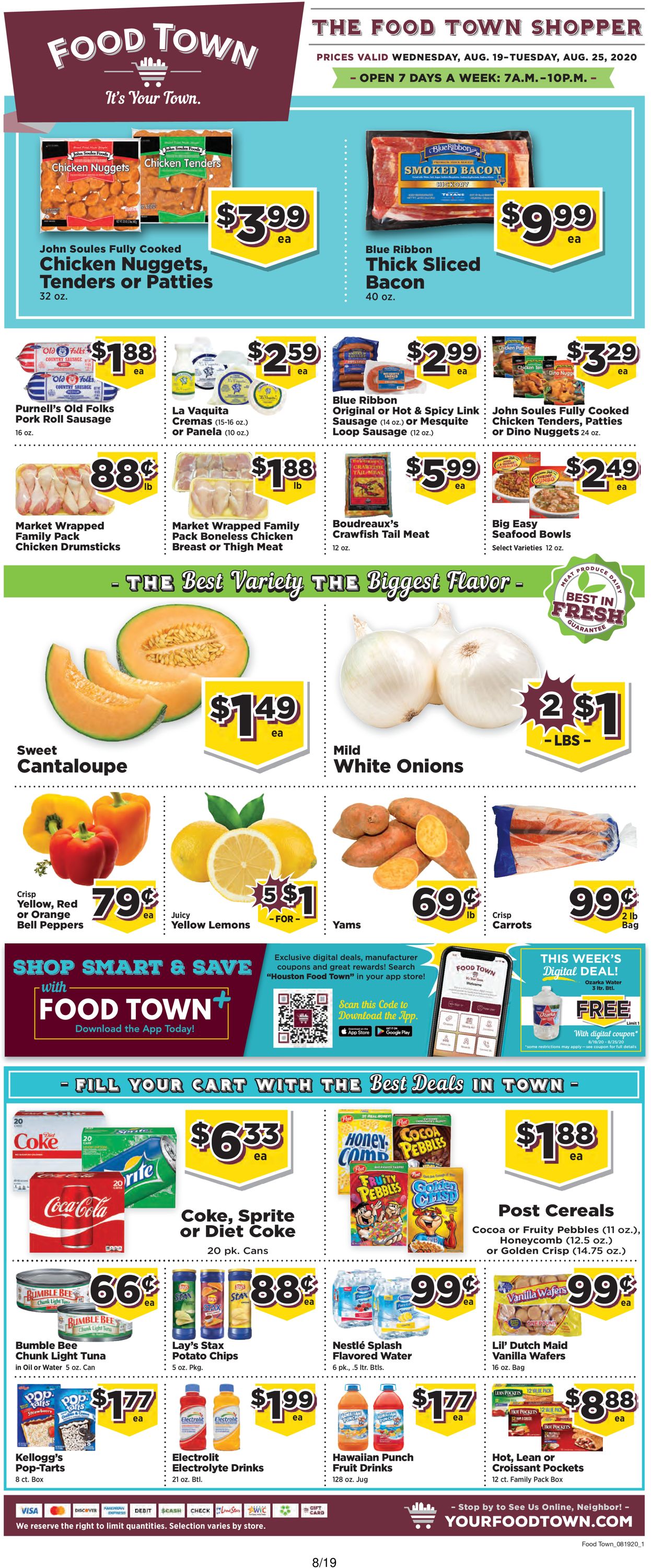 Food Town Weekly Ad Circular - valid 08/19-08/25/2020