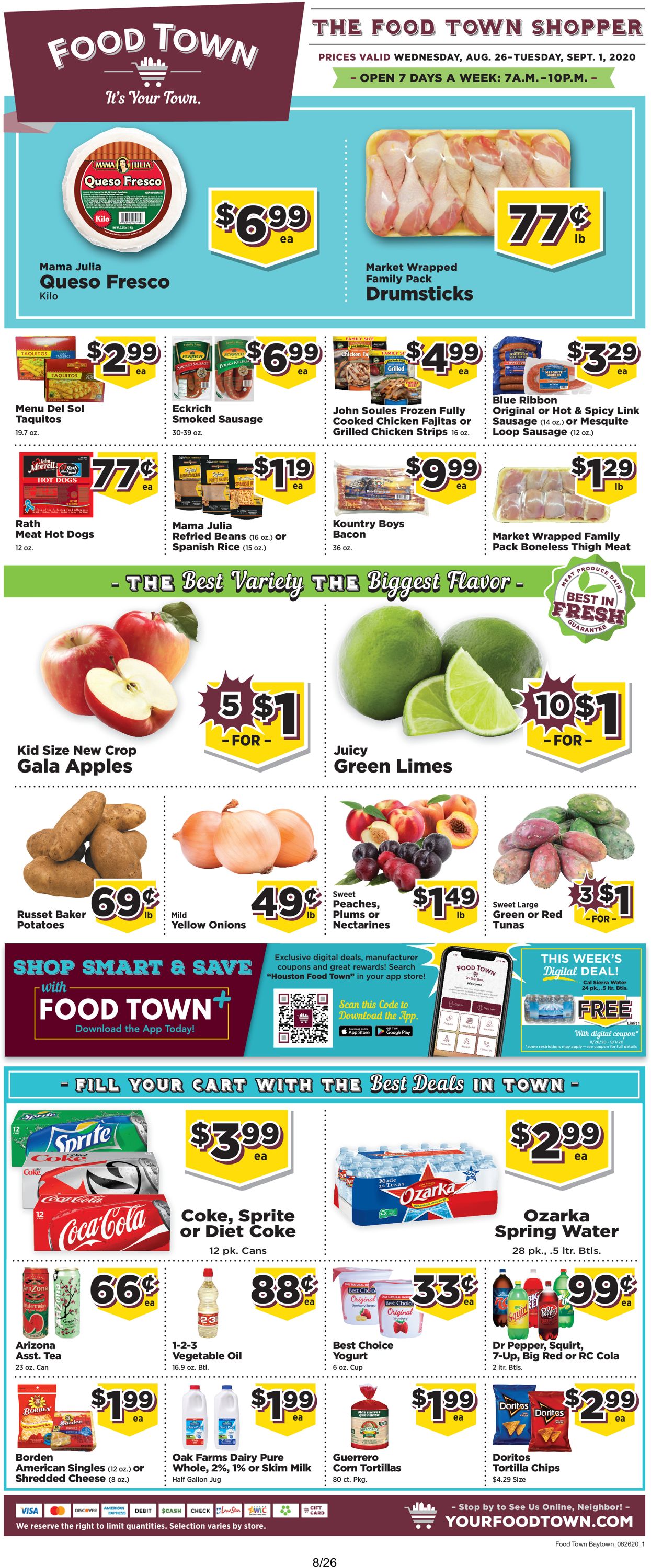 Food Town Weekly Ad Circular - valid 08/26-09/01/2020