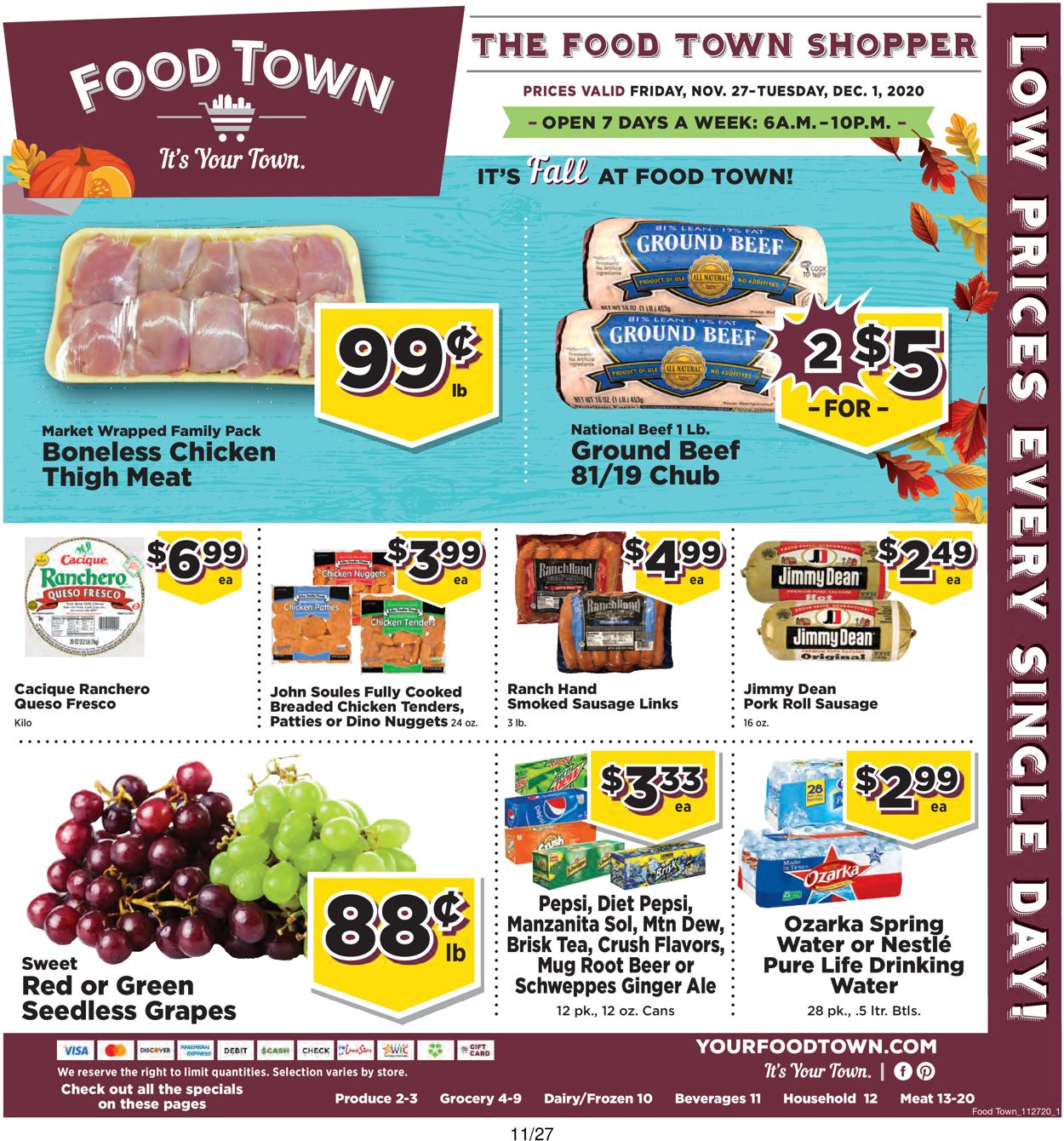 Food Town Black Friday 2020 Weekly Ad Circular - valid 11/27-12/01/2020