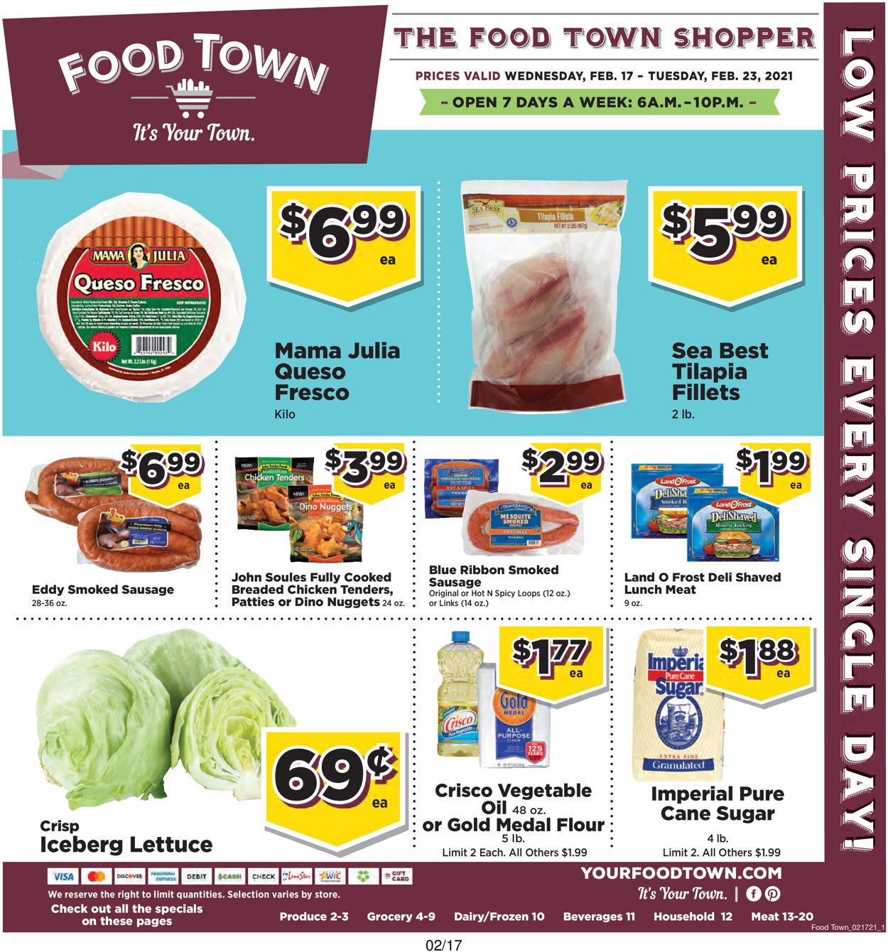 Food Town Weekly Ad Circular - valid 02/17-02/23/2021