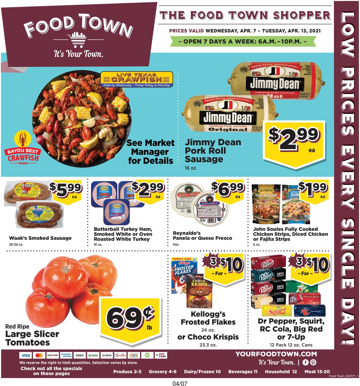 Food Town Weekly Ad Circular - valid 04/07-04/13/2021