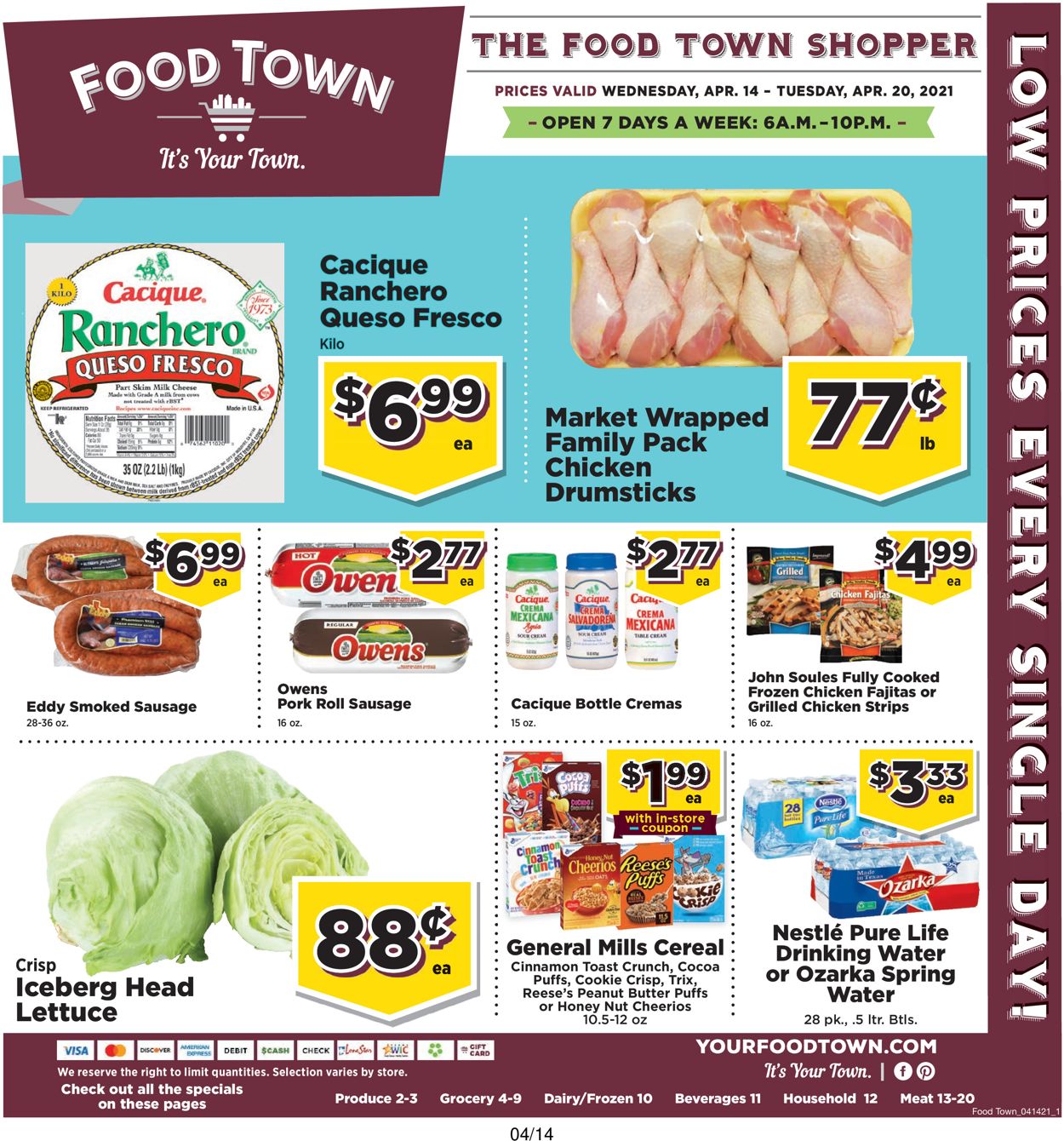 Food Town Weekly Ad Circular - valid 04/14-04/20/2021