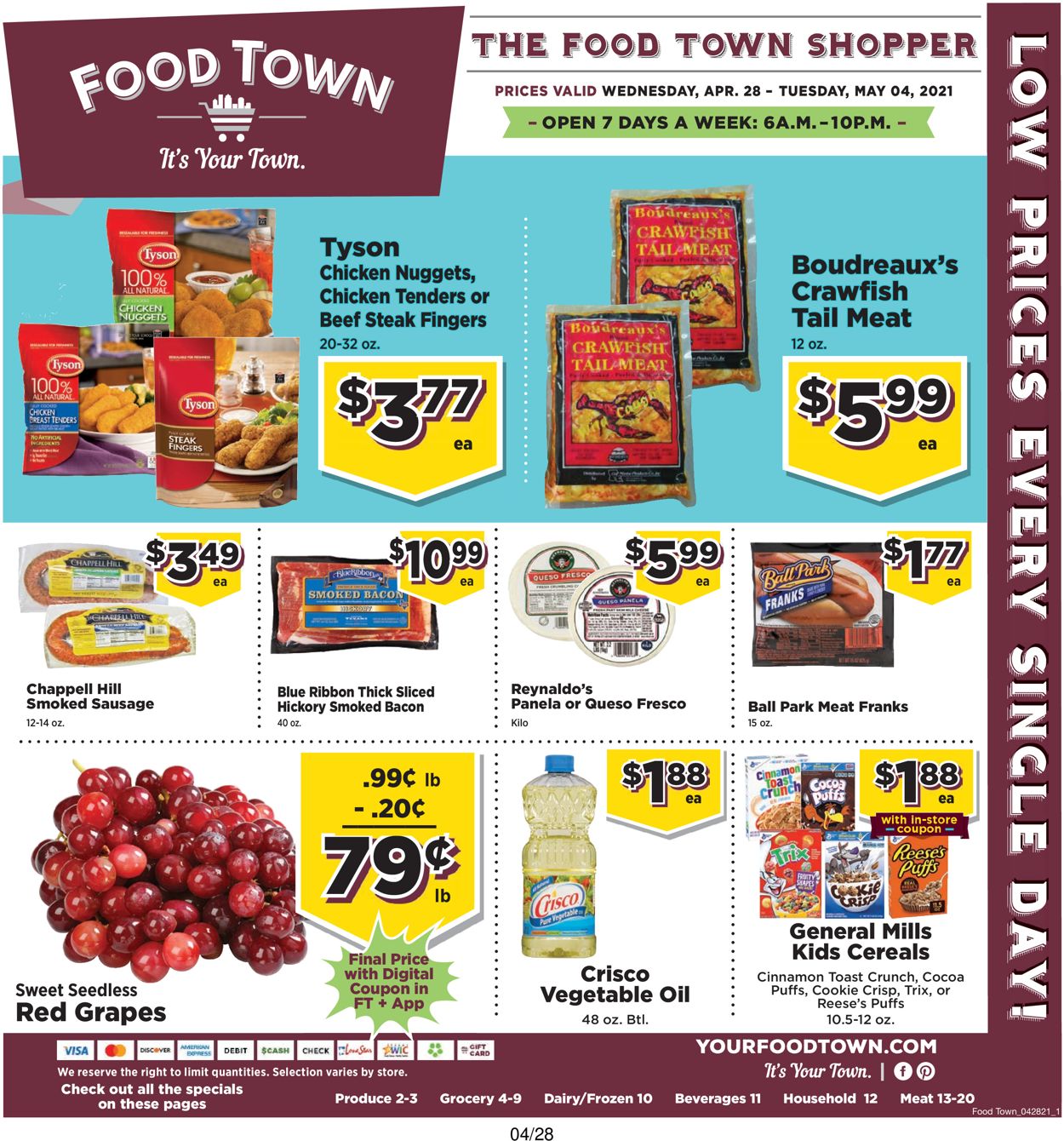 Food Town Weekly Ad Circular - valid 04/28-05/04/2021