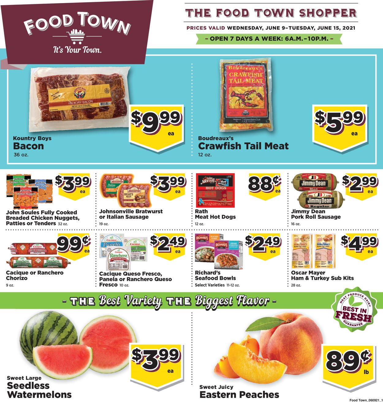 Food Town Weekly Ad Circular - valid 06/09-06/15/2021