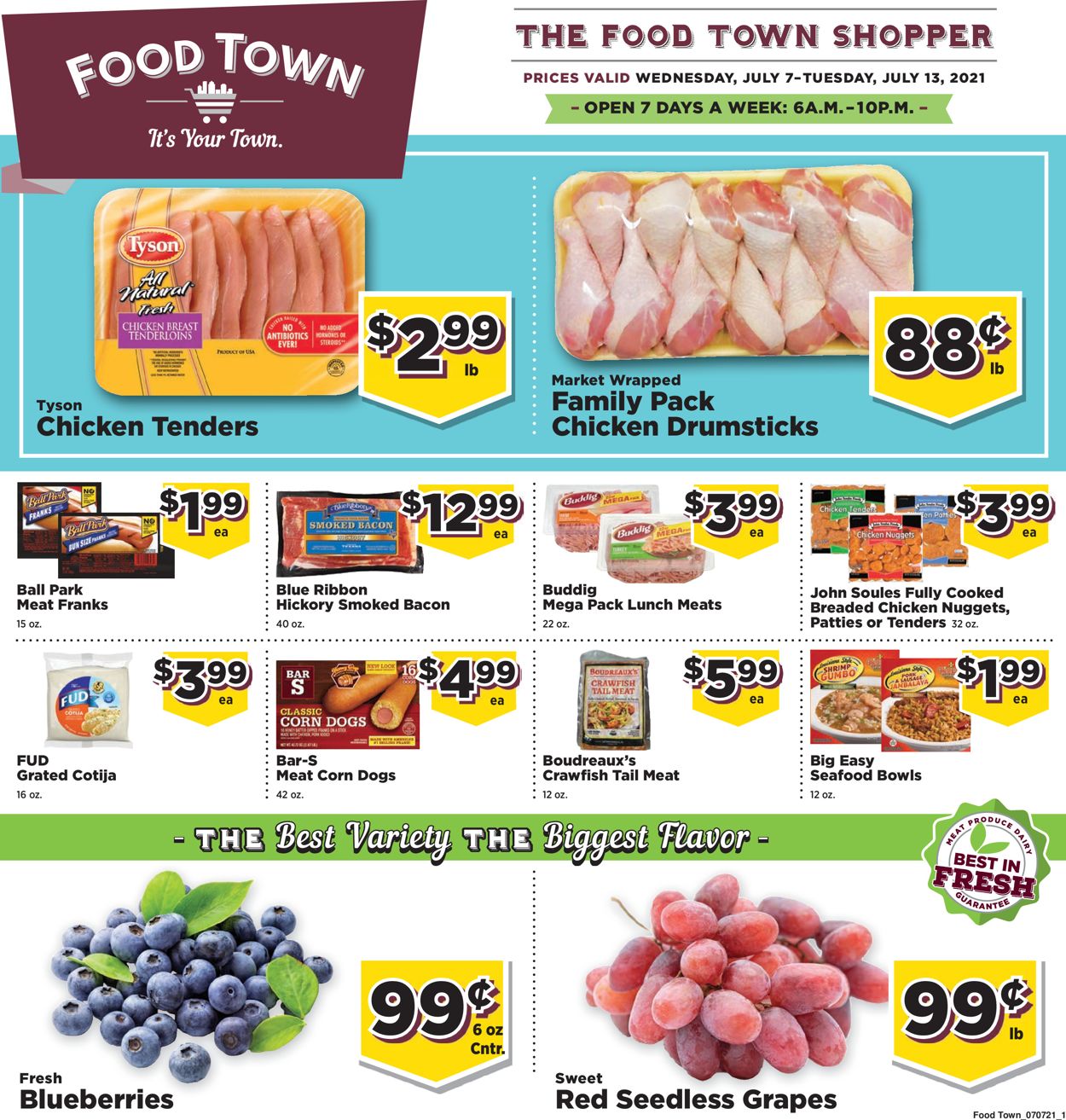 Food Town Weekly Ad Circular - valid 07/07-07/13/2021