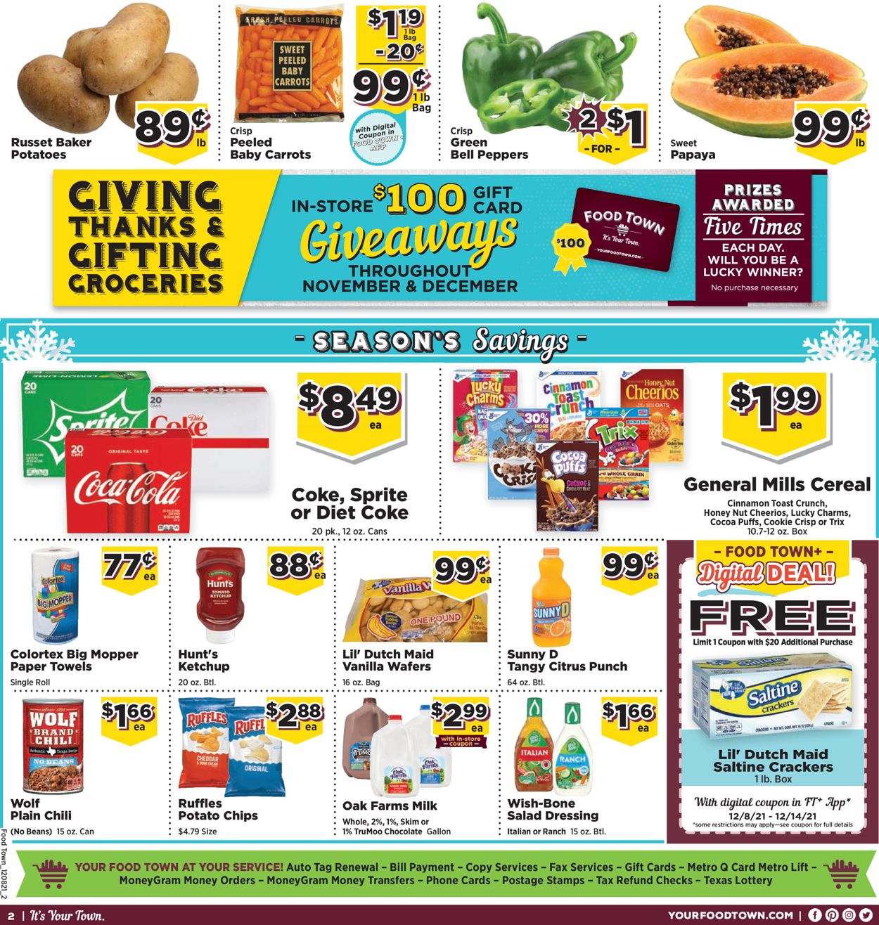 Food Town Weekly Ad Circular - valid 12/08-12/14/2021 (Page 2)