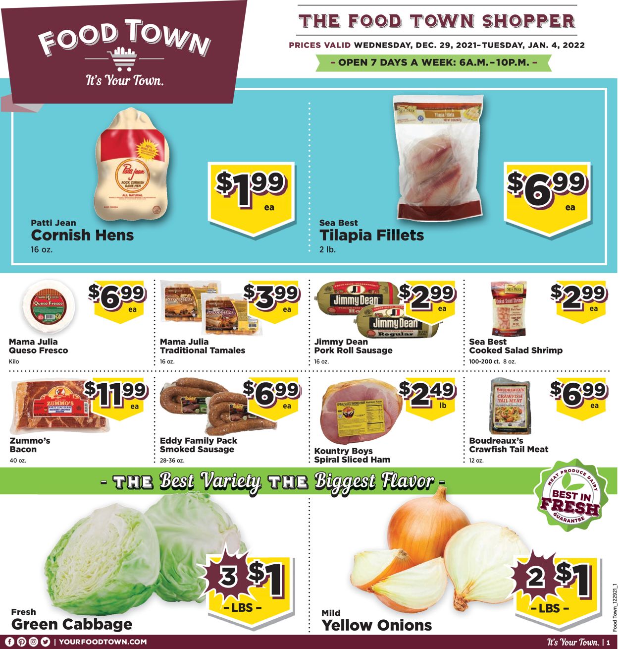 Food Town Weekly Ad Circular - valid 12/29-01/04/2022