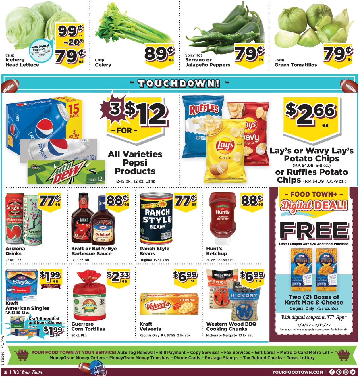 Food Town Weekly Ad Circular - valid 02/09-02/15/2022 (Page 2)