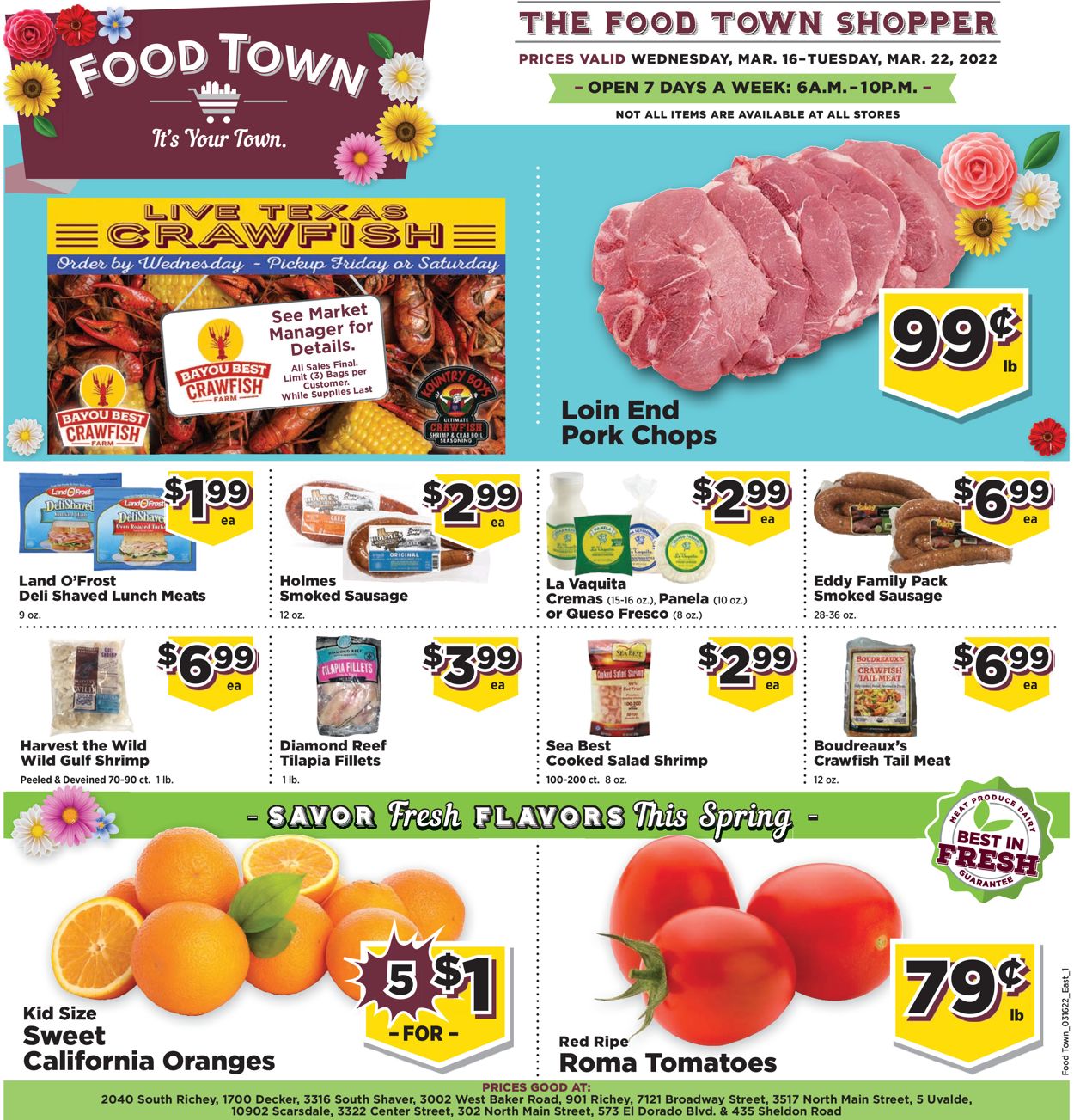 Food Town Weekly Ad Circular - valid 03/16-03/22/2022