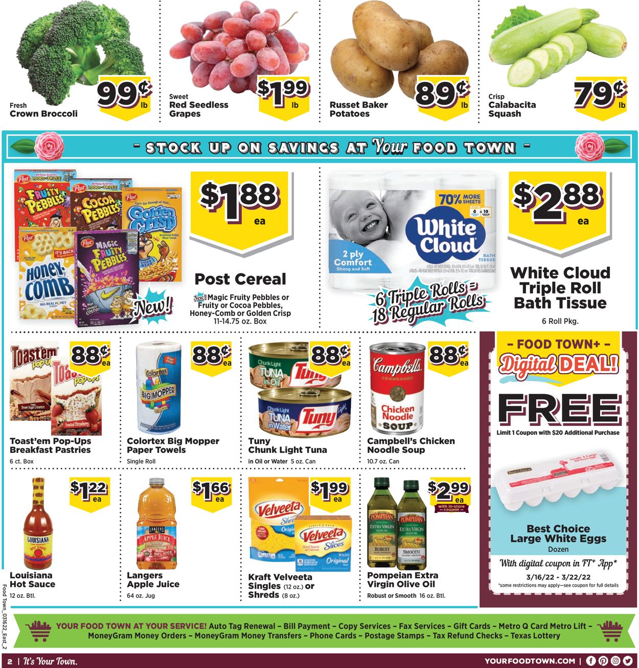 Food Town Weekly Ad Circular - valid 03/16-03/22/2022 (Page 2)
