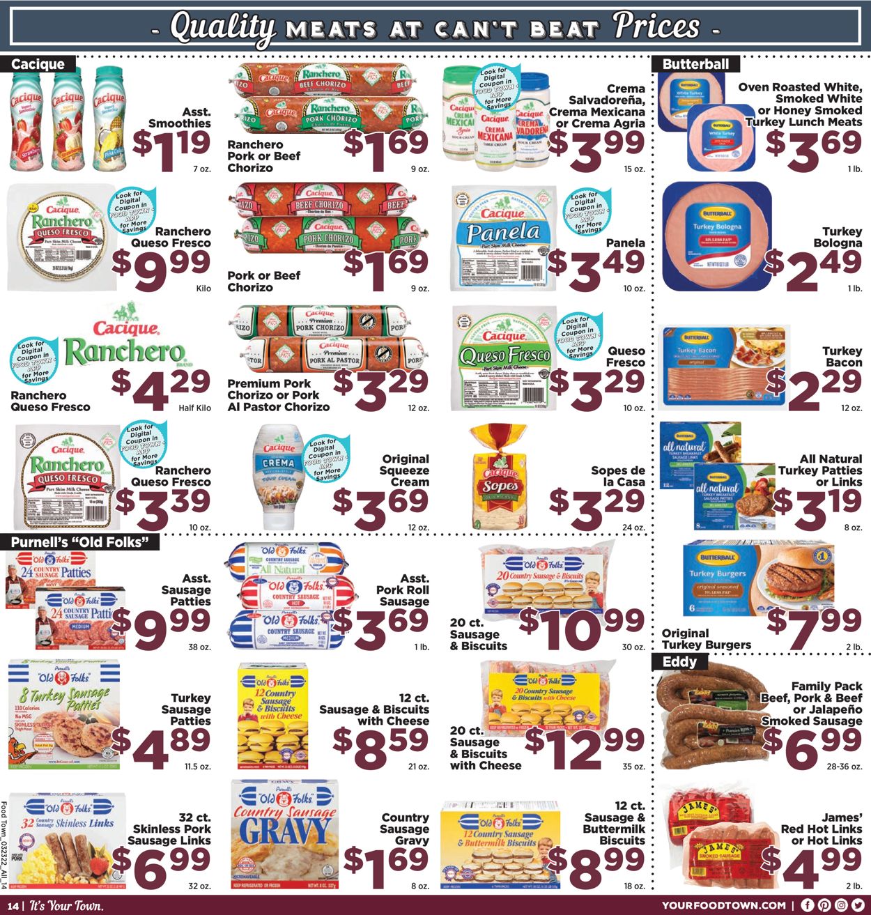 Food Town Weekly Ad Circular - valid 03/23-03/29/2022 (Page 14)