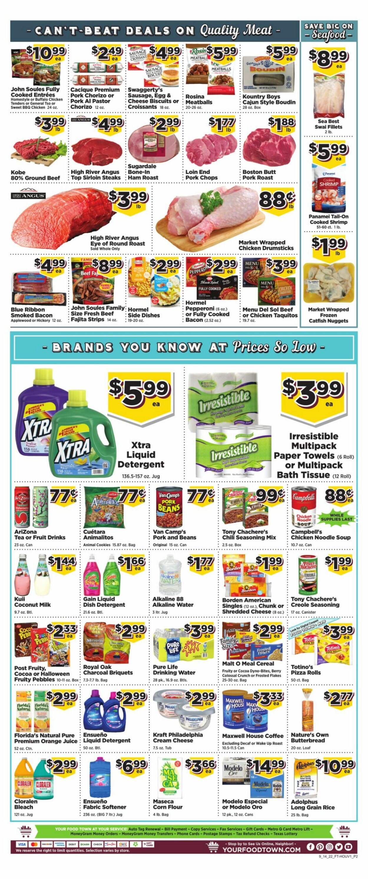 Food Town Weekly Ad Circular - valid 09/14-09/20/2022 (Page 2)