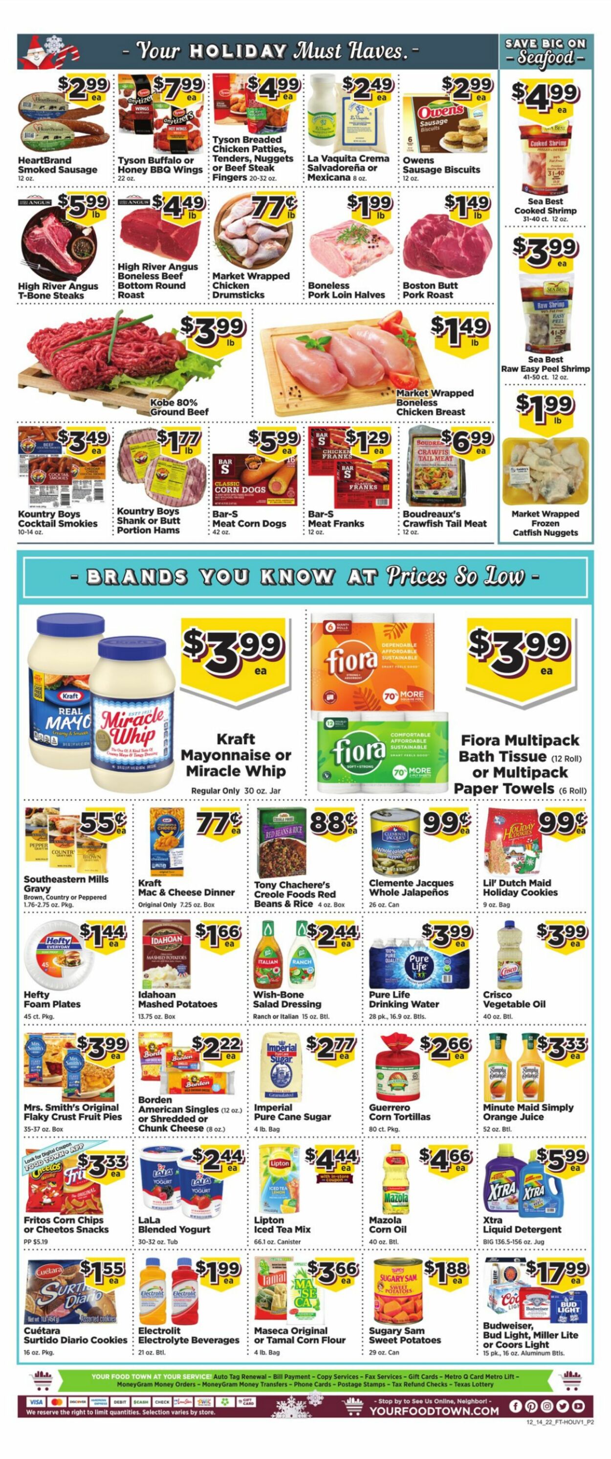 Food Town Weekly Ad Circular - valid 12/14-12/20/2022 (Page 2)