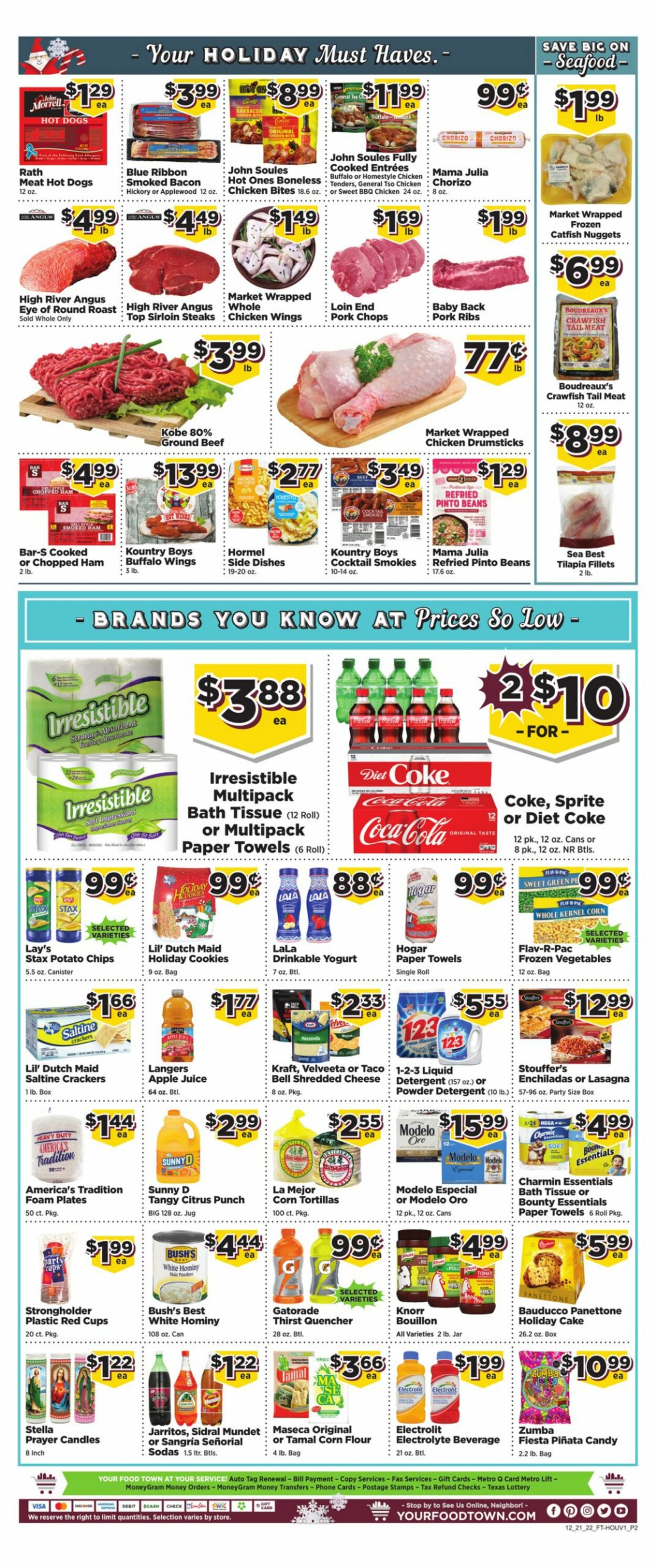 Food Town Weekly Ad Circular - valid 12/21-01/03/2023 (Page 2)