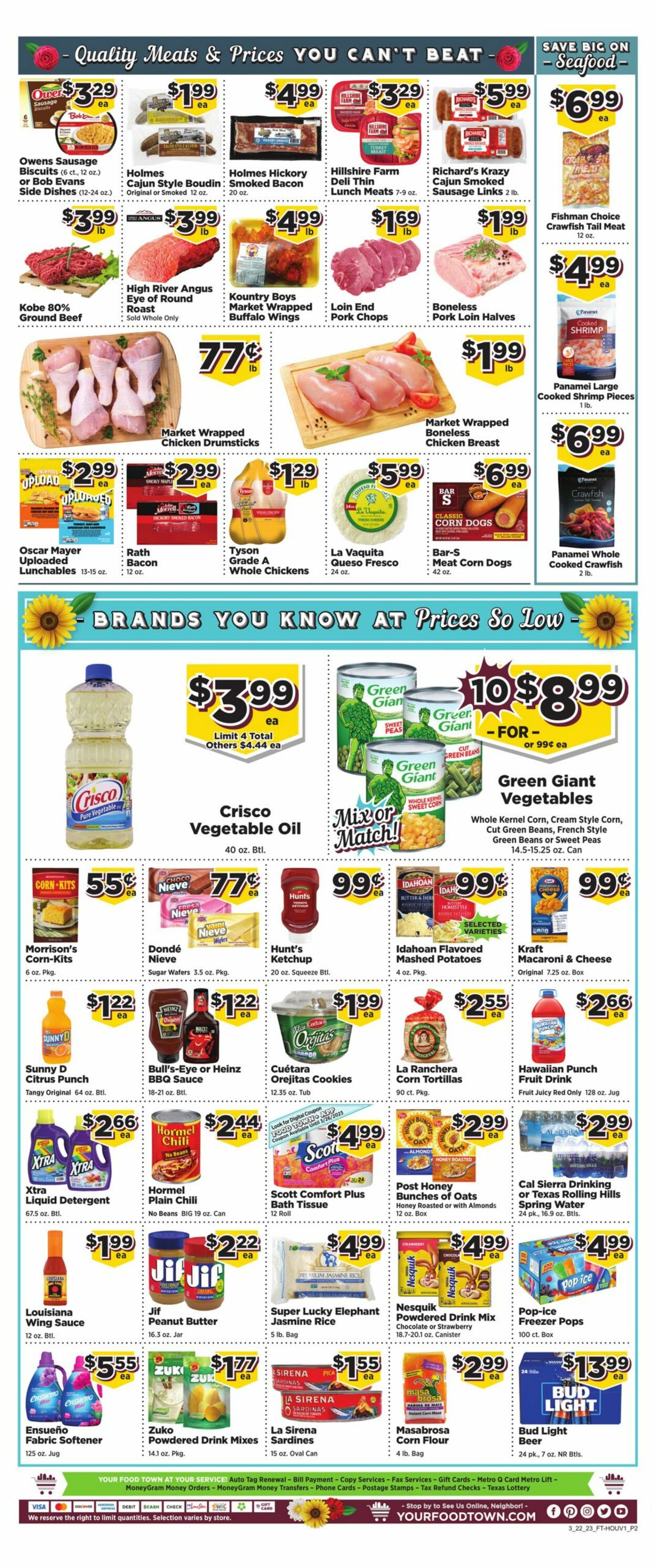 Food Town Weekly Ad Circular - valid 03/22-03/28/2023 (Page 2)