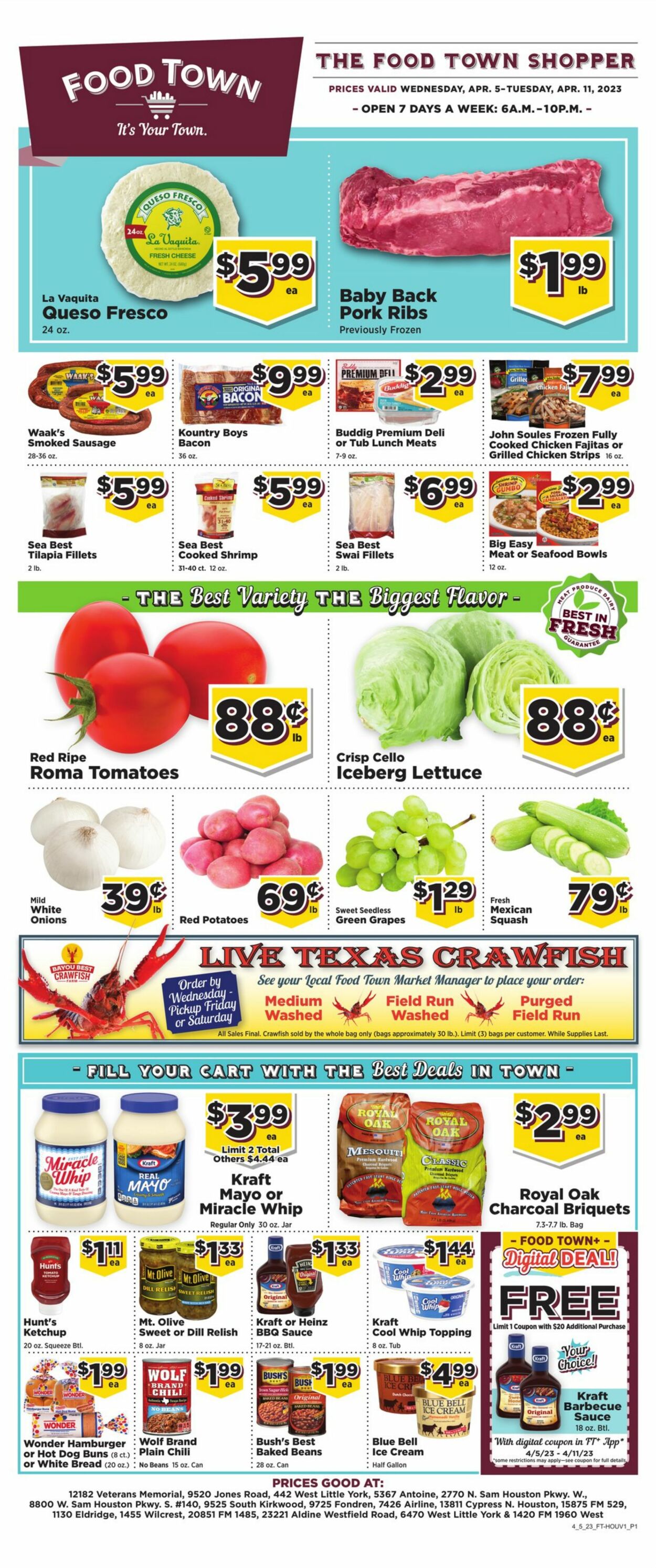 Food Town Weekly Ad Circular - valid 04/05-04/11/2023