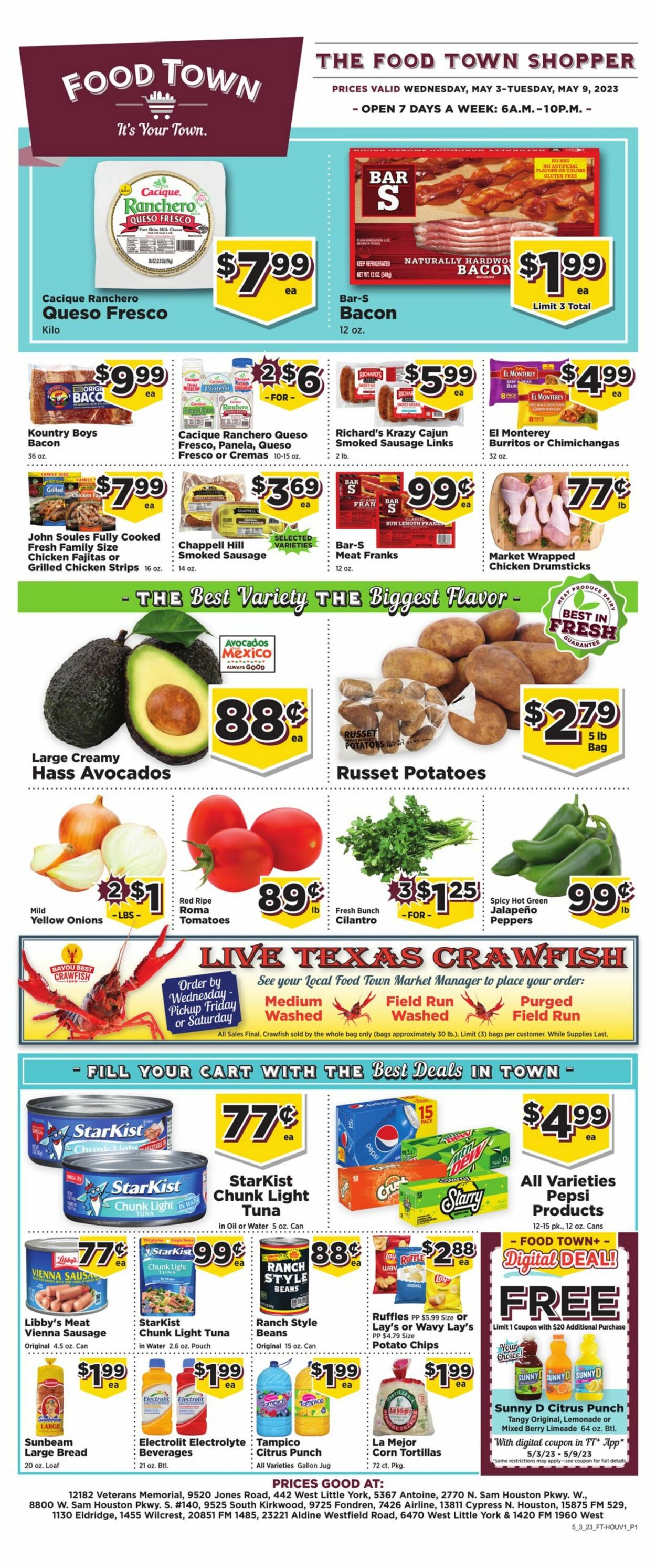 Food Town Weekly Ad Circular - valid 05/03-05/10/2023