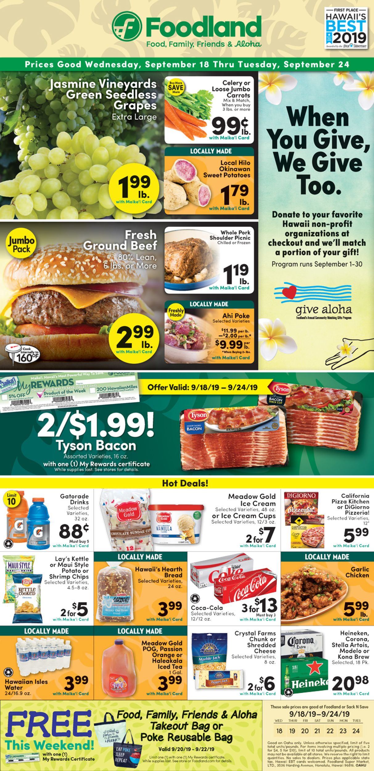 Foodland Weekly Ad Circular - valid 09/18-09/24/2019
