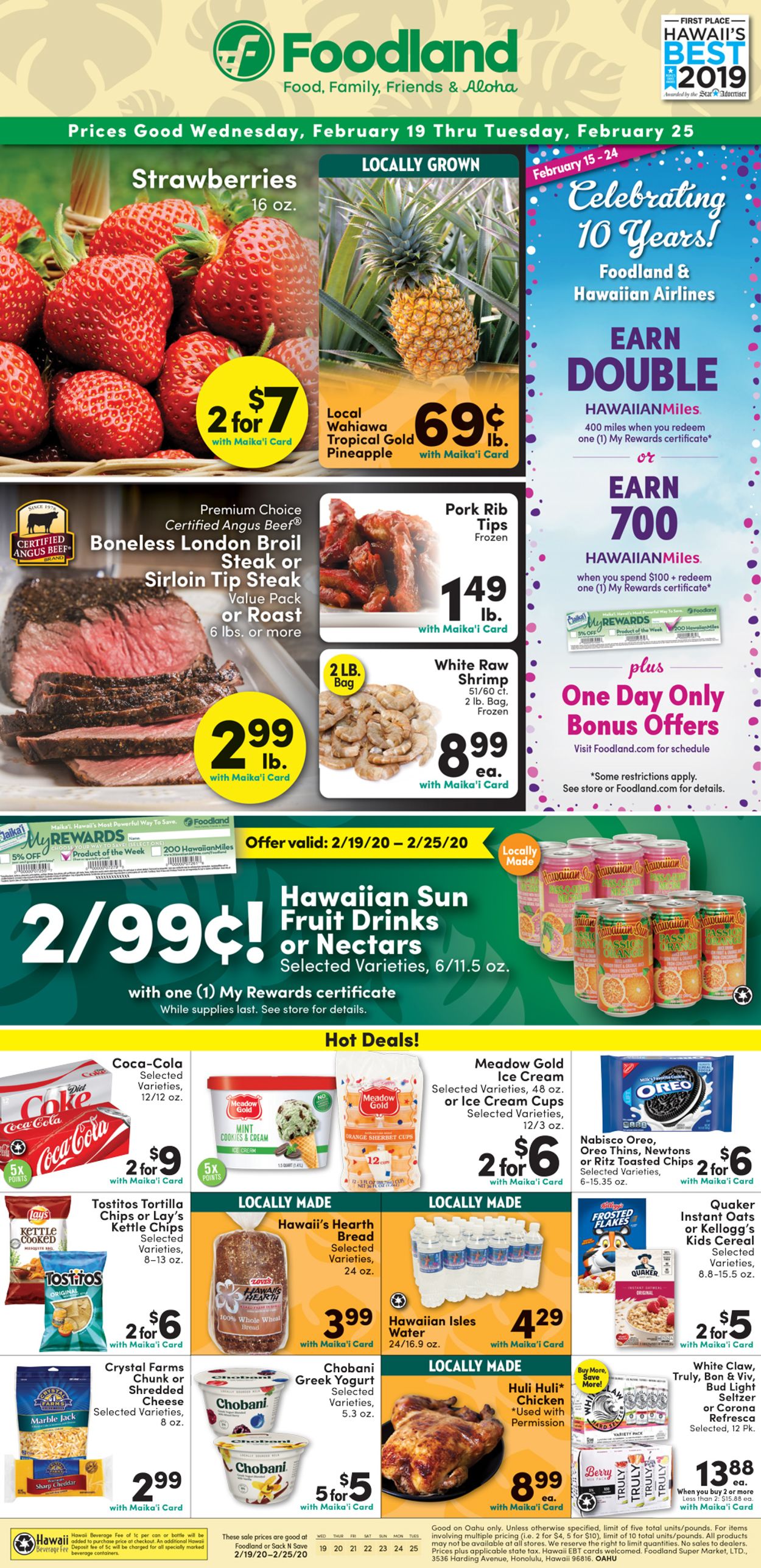 Foodland Weekly Ad Circular - valid 02/19-02/25/2020