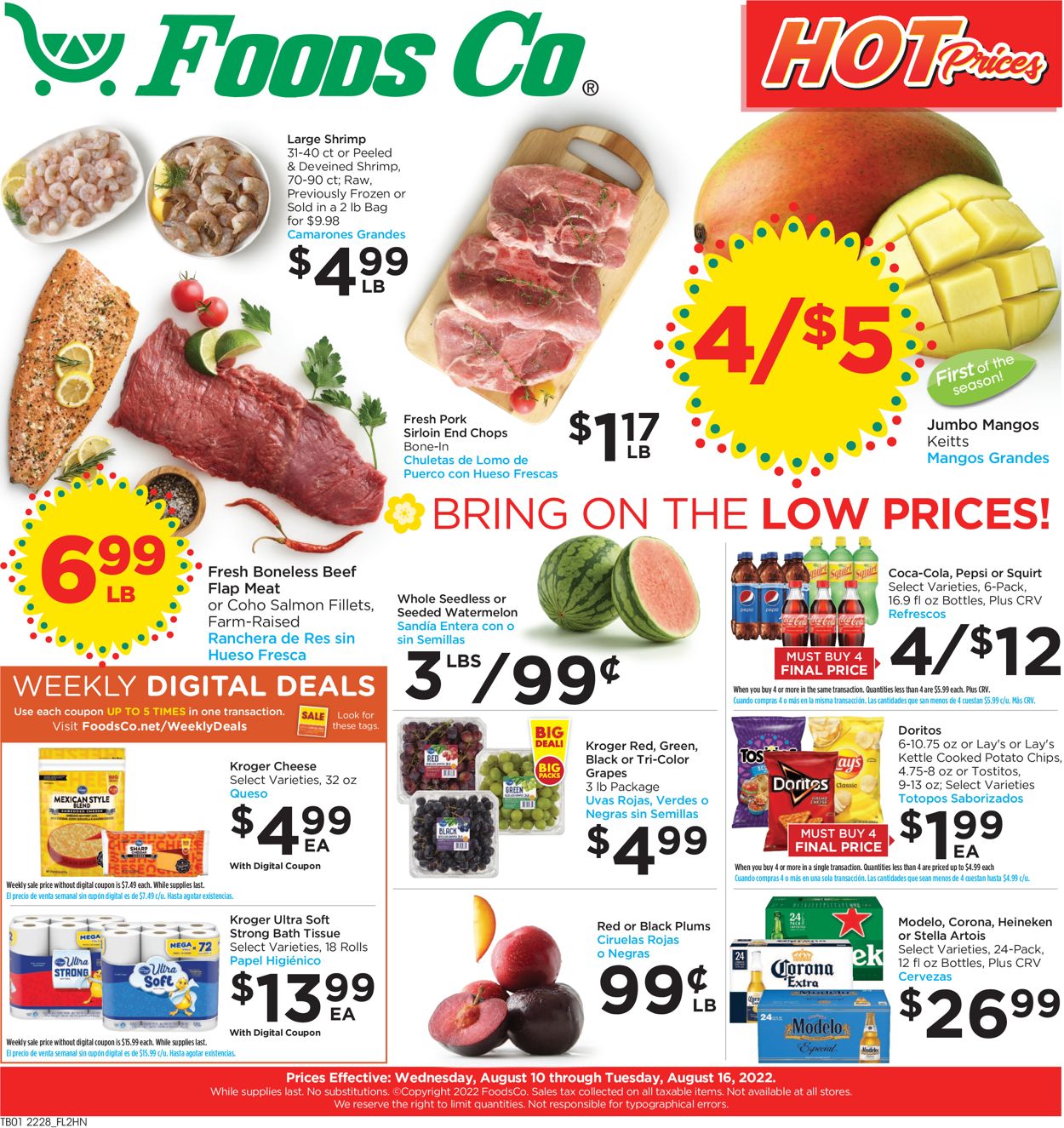 Foods Co. Weekly Ad Circular - valid 08/10-08/16/2022