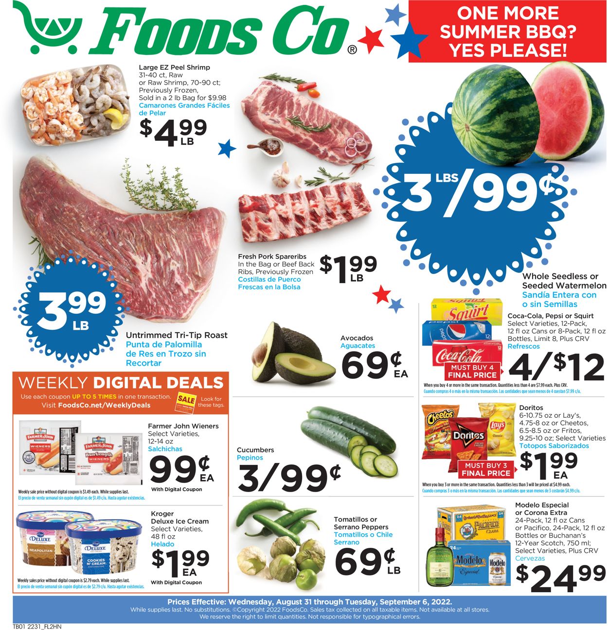 Foods Co. Weekly Ad Circular - valid 08/31-09/06/2022