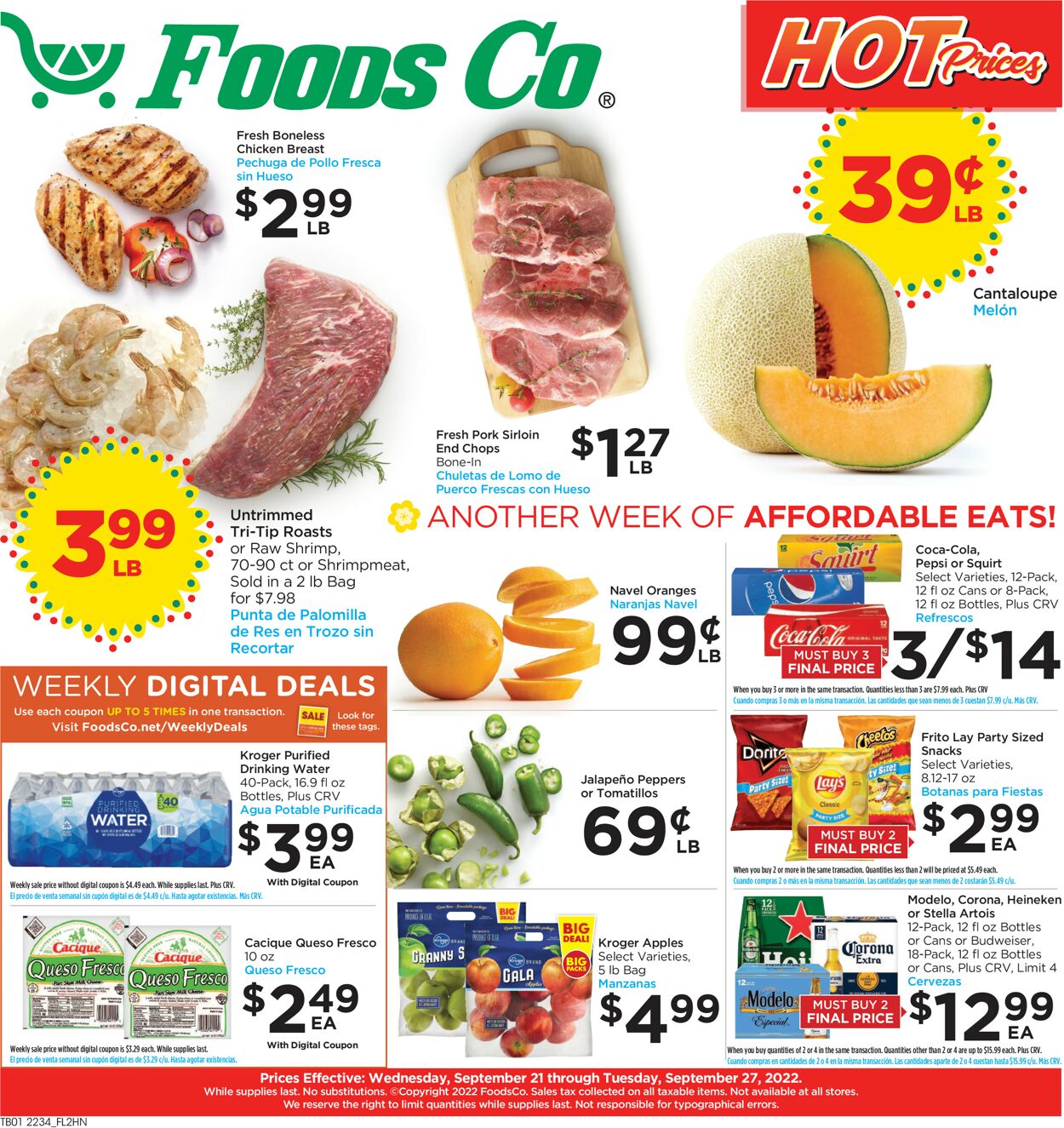 Foods Co. Weekly Ad Circular - valid 09/21-09/27/2022