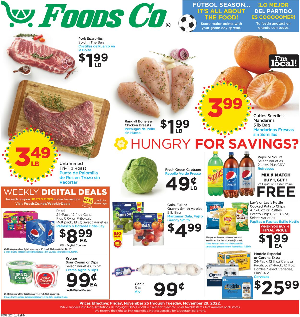 Foods Co. Weekly Ad Circular - valid 11/25-11/29/2022