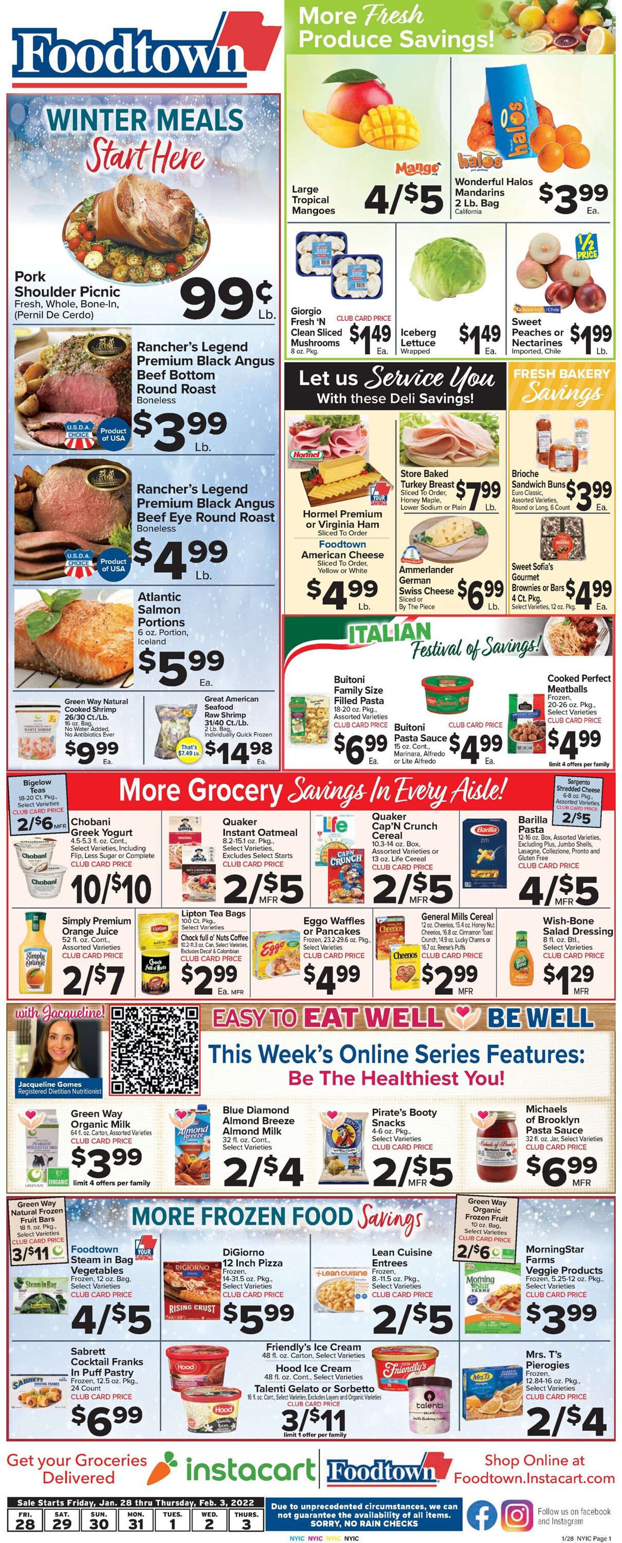 Foodtown Weekly Ad Circular - valid 01/28-02/03/2022