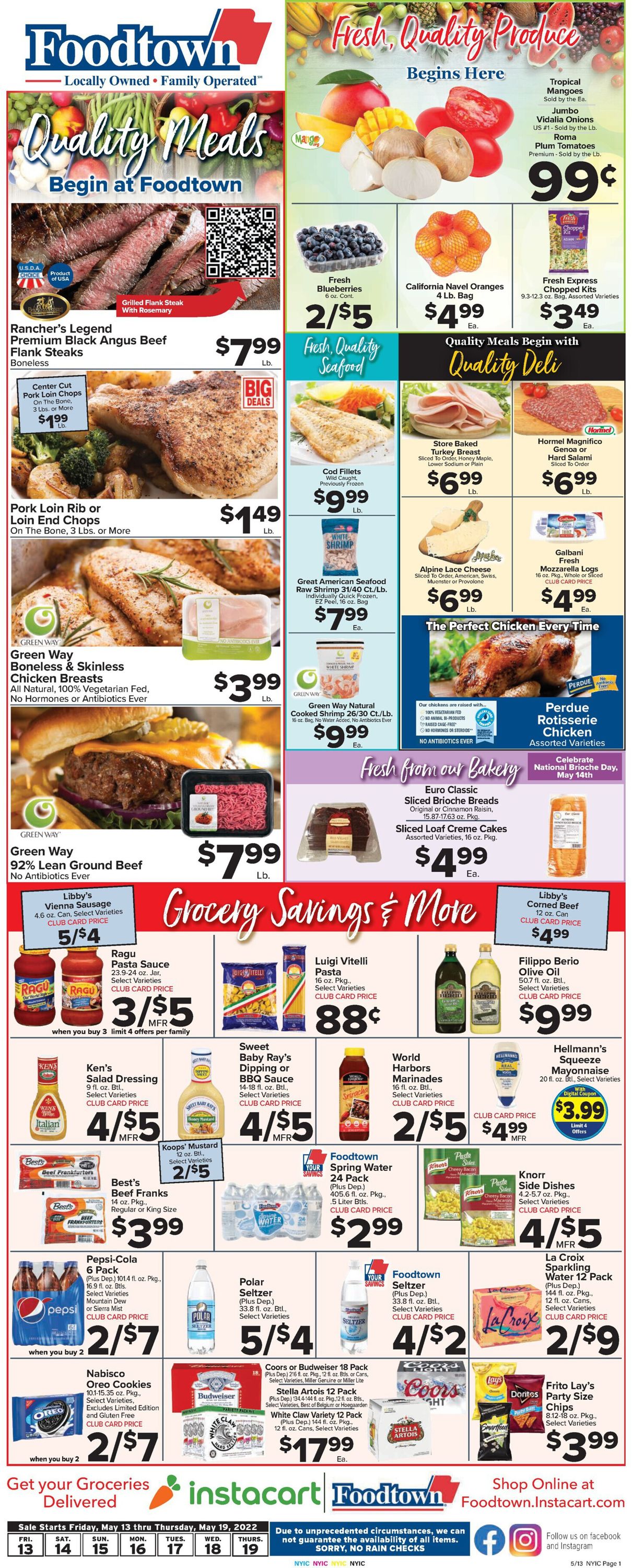 Foodtown Weekly Ad Circular - valid 05/13-05/19/2022