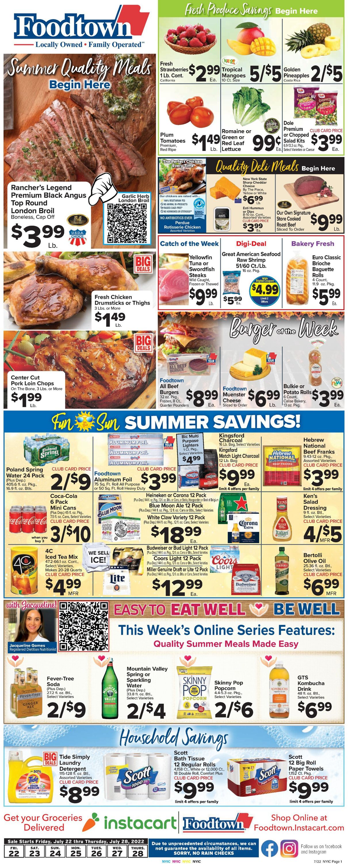 Foodtown Weekly Ad Circular - valid 07/22-07/28/2022