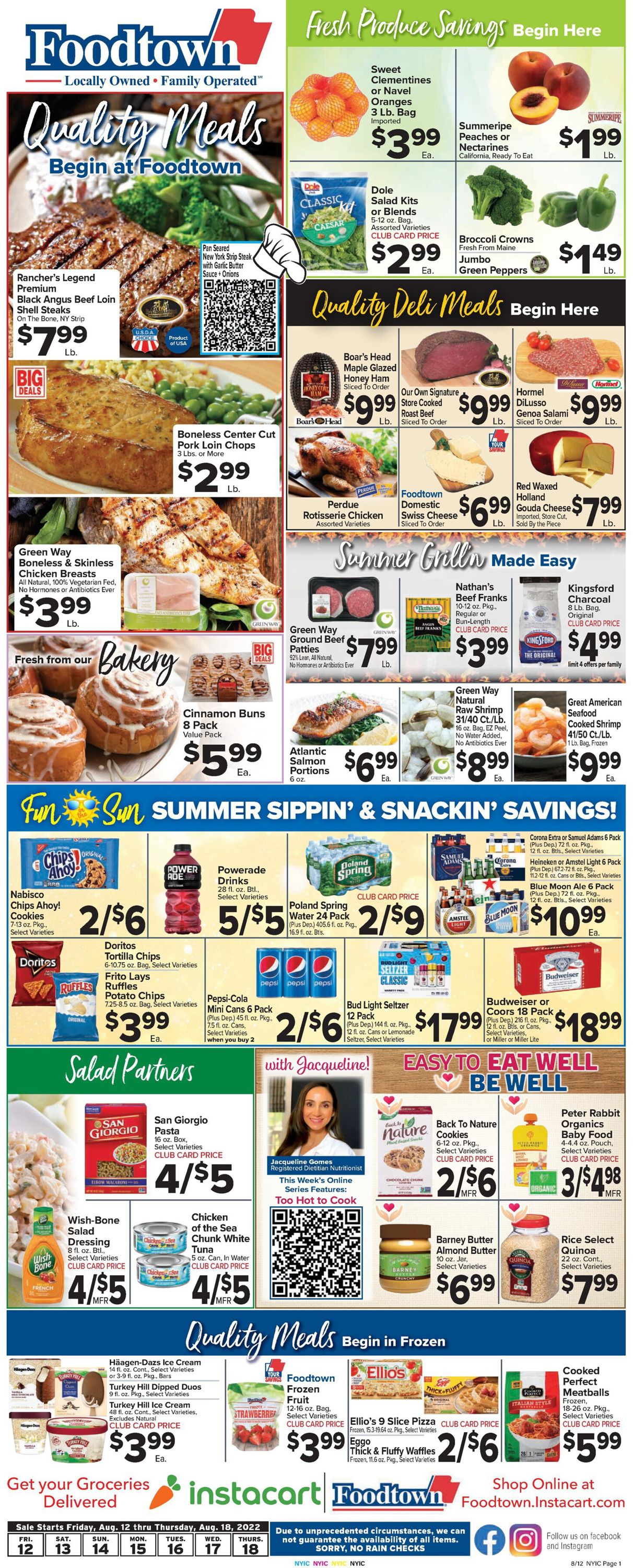 Foodtown Weekly Ad Circular - valid 08/12-08/18/2022