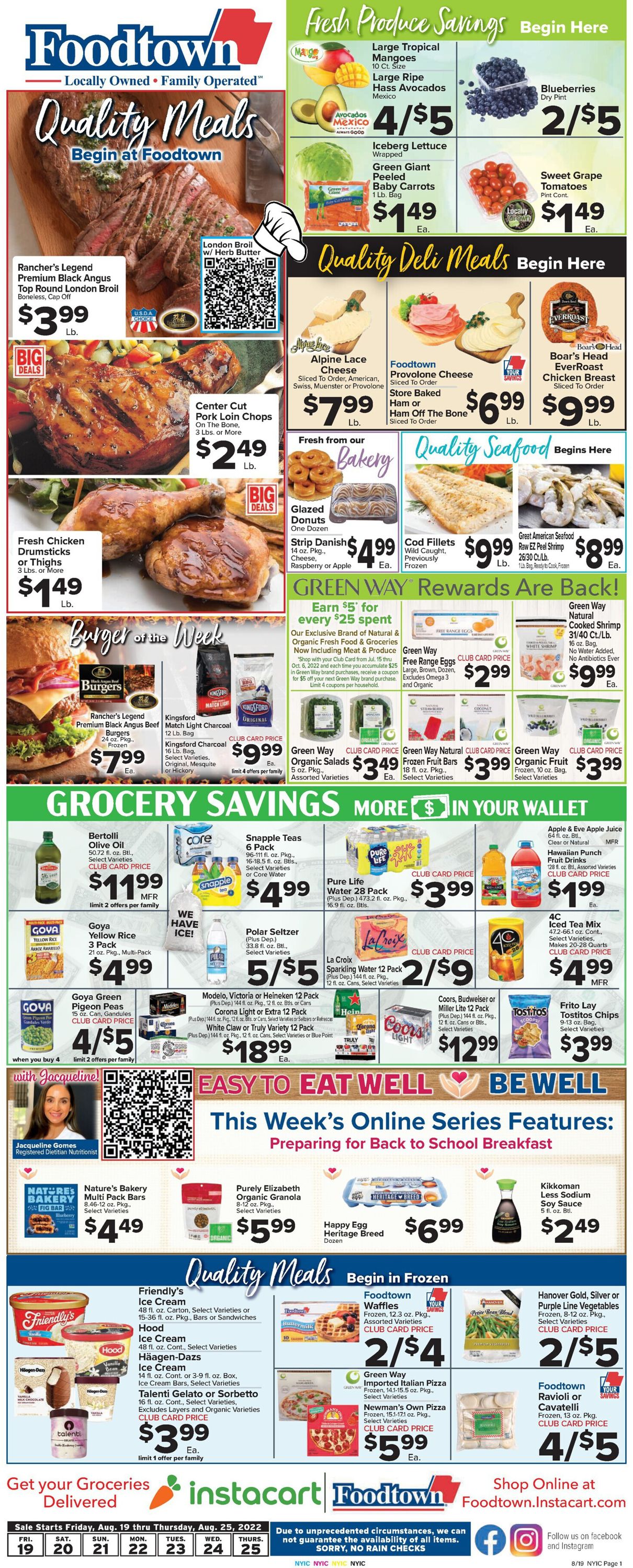 Foodtown Weekly Ad Circular - valid 08/19-08/25/2022