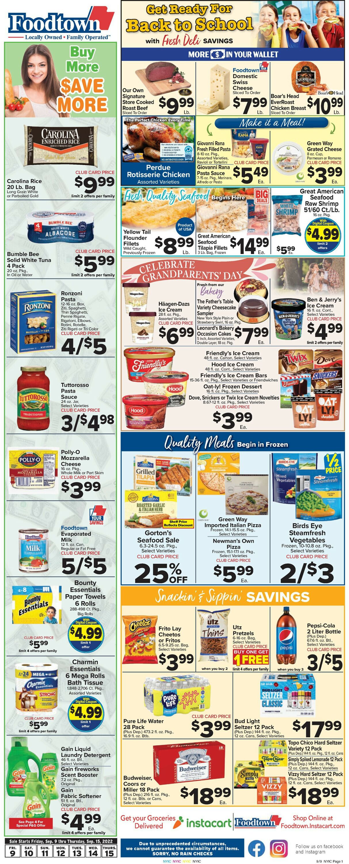 Foodtown Weekly Ad Circular - valid 09/09-09/15/2022 (Page 3)