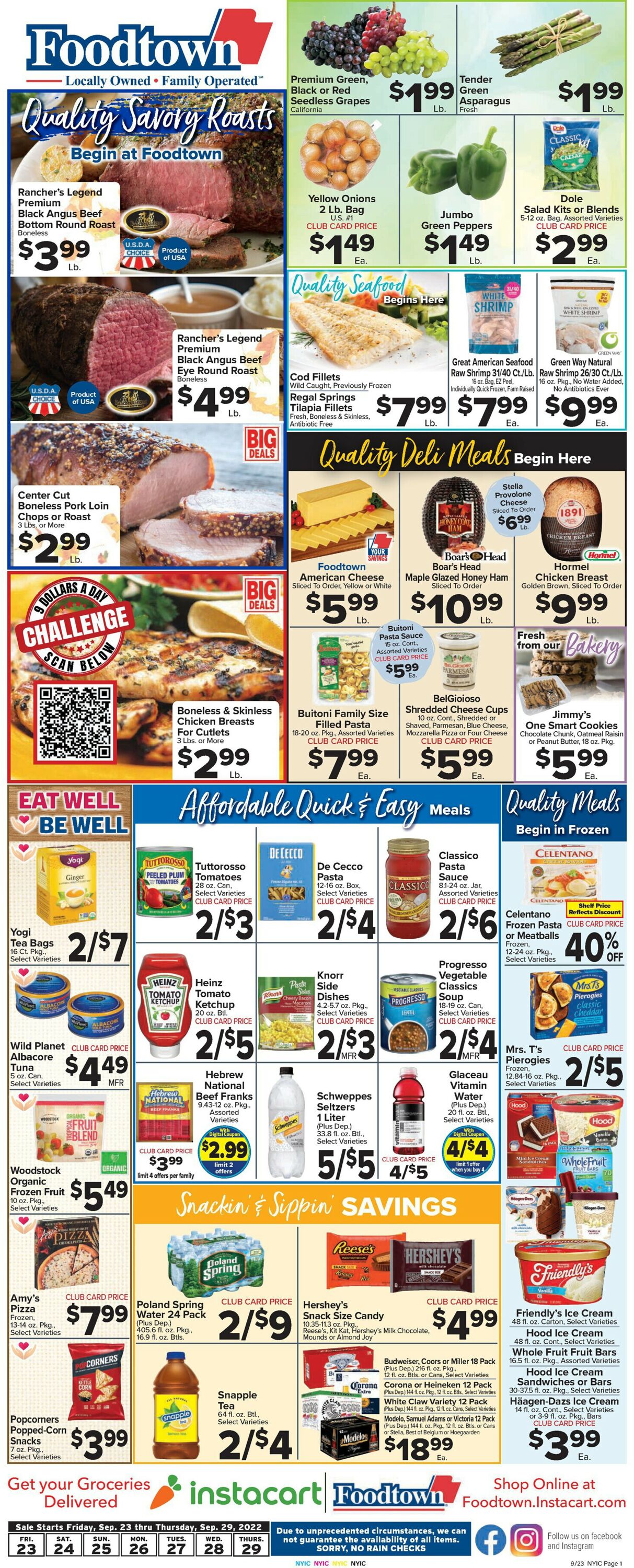 Foodtown Weekly Ad Circular - valid 09/23-09/29/2022