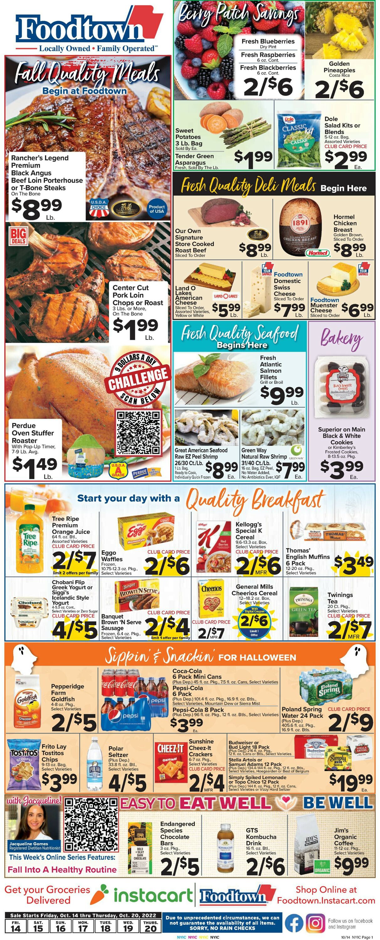 Foodtown Weekly Ad Circular - valid 10/14-10/20/2022