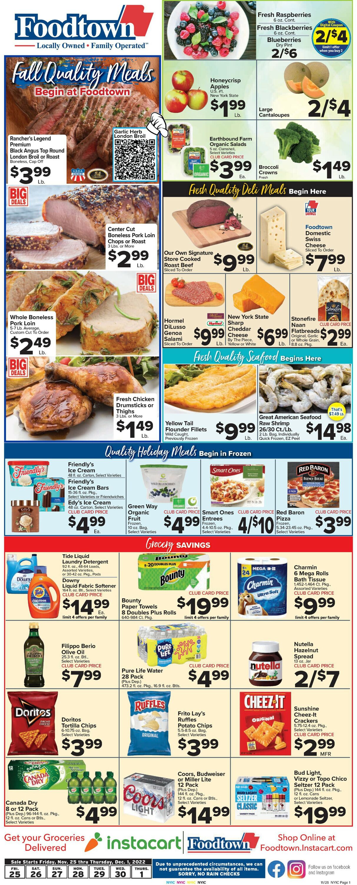 Foodtown Weekly Ad Circular - valid 11/25-12/01/2022