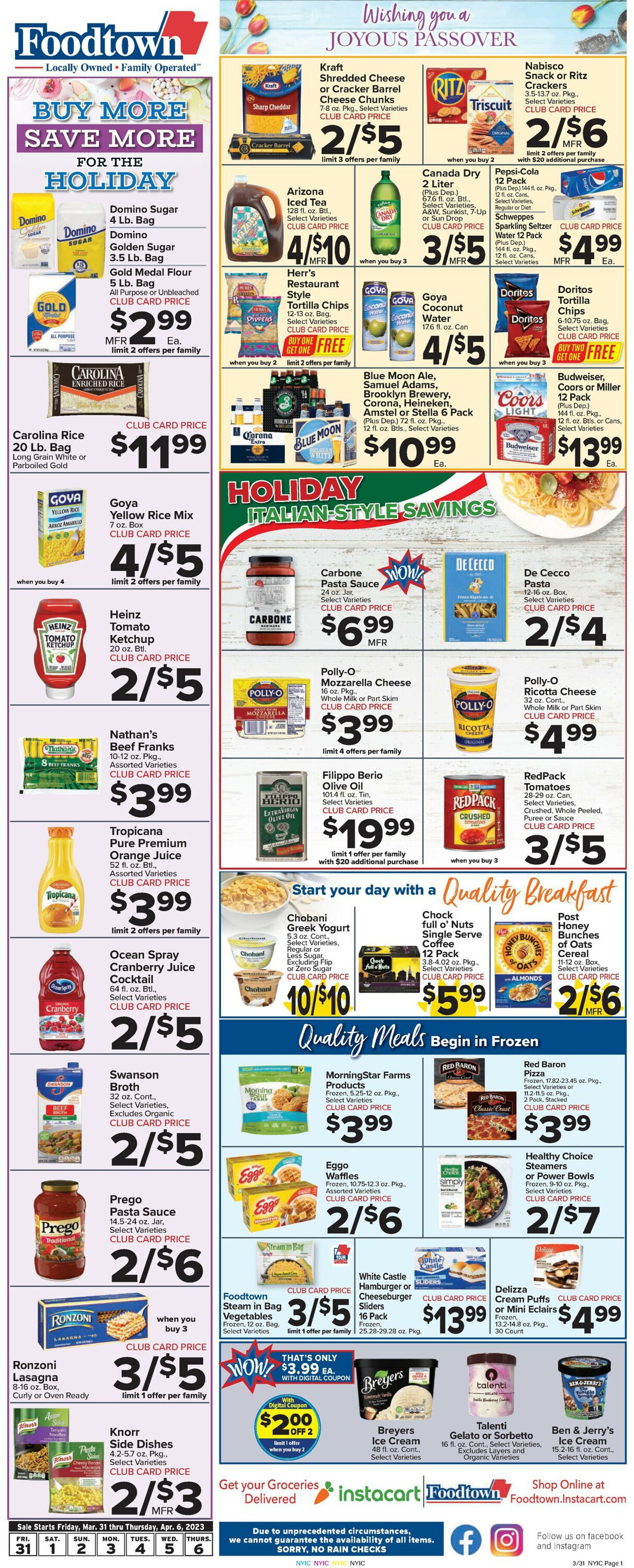 Foodtown Weekly Ad Circular - valid 03/31-04/06/2023 (Page 3)