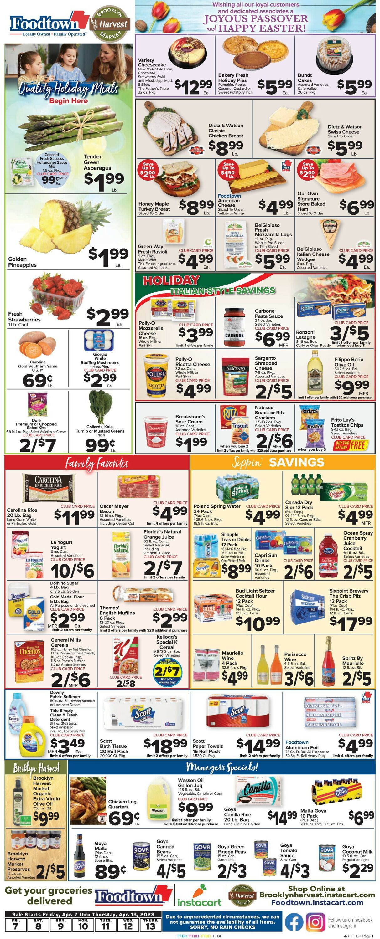 Foodtown Weekly Ad Circular - valid 04/07-04/13/2023