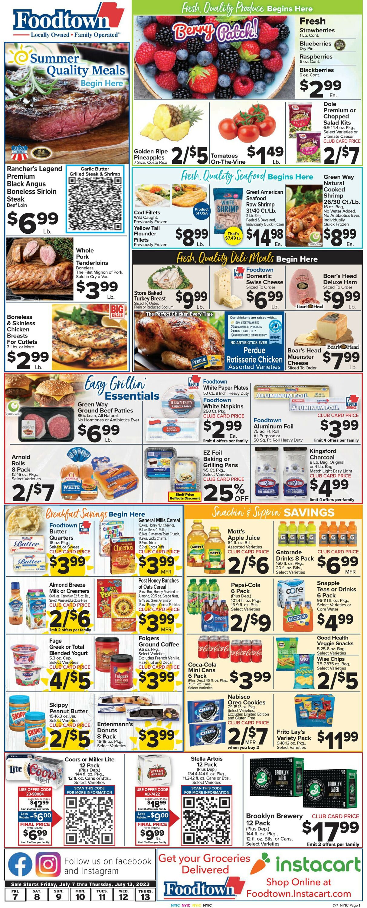 Foodtown Weekly Ad Circular - valid 07/07-07/13/2023
