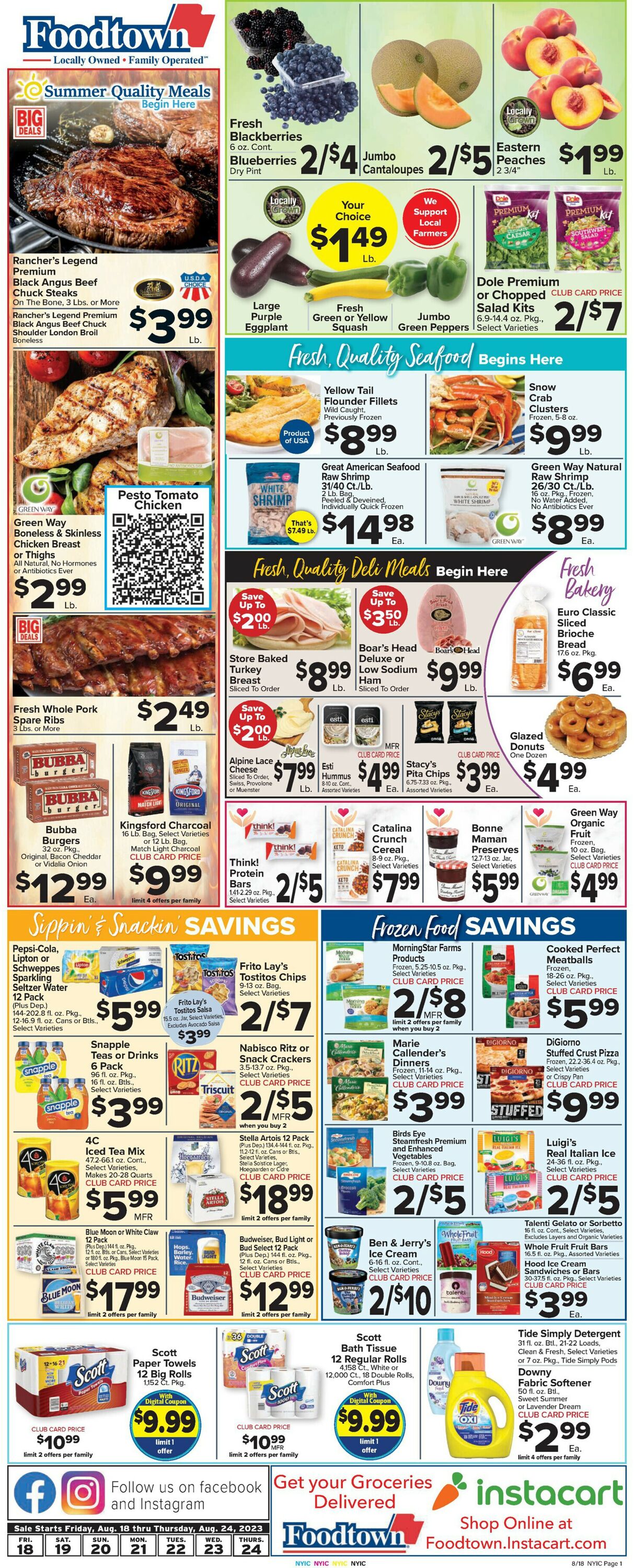 Foodtown Weekly Ad Circular - valid 08/18-08/24/2023