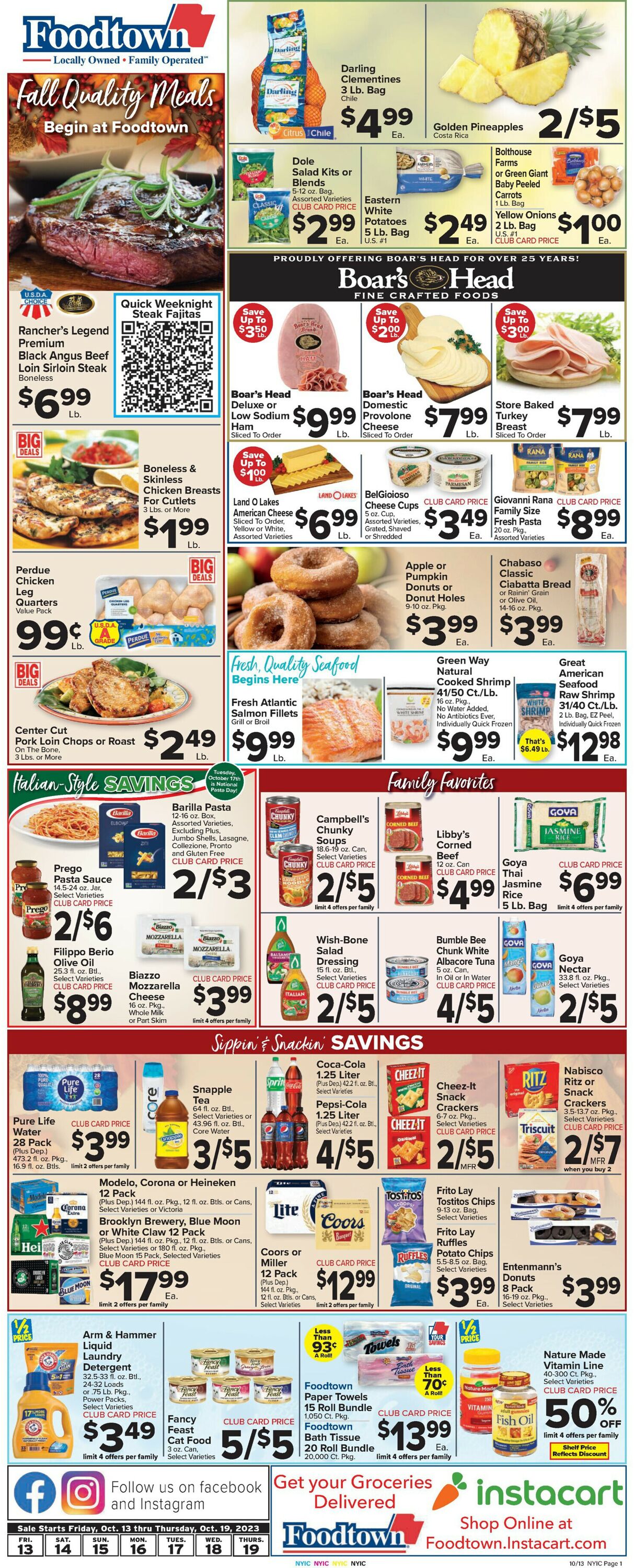Foodtown Weekly Ad Circular - valid 10/13-10/19/2023