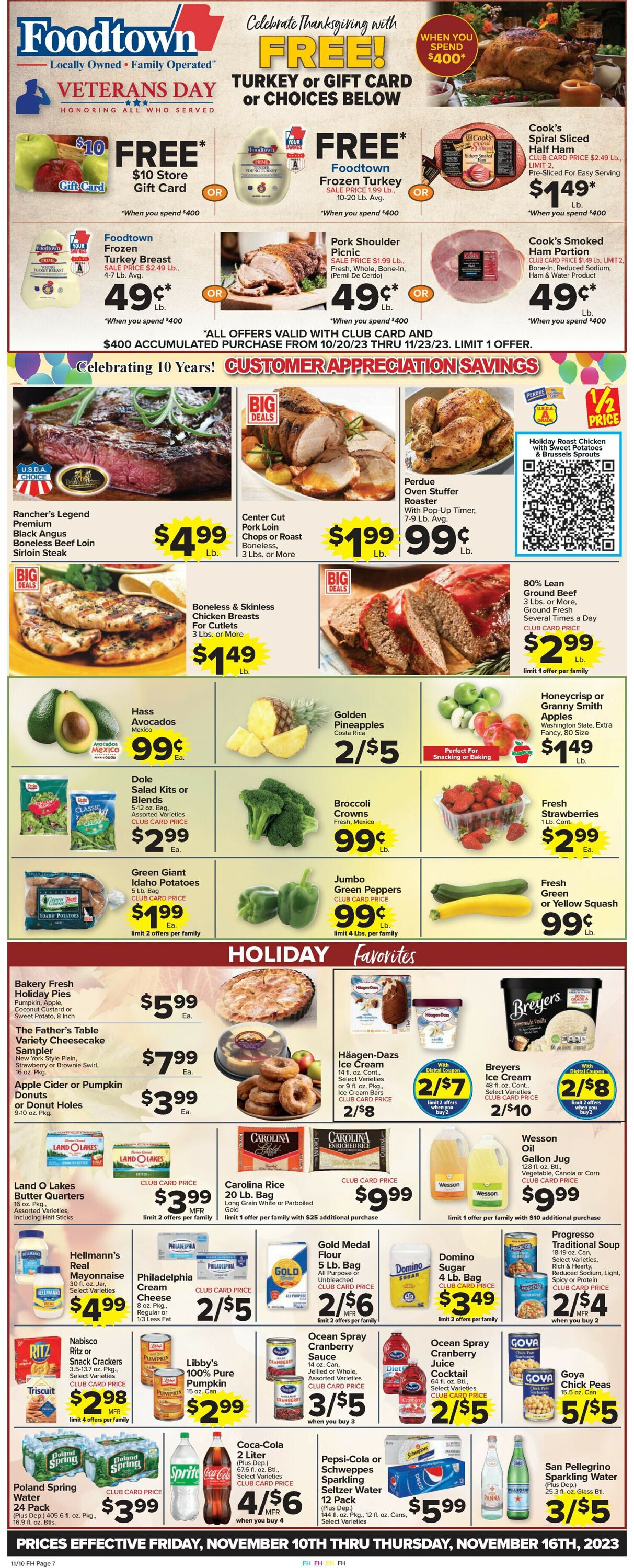 Foodtown Weekly Ad Circular - valid 11/10-11/16/2023