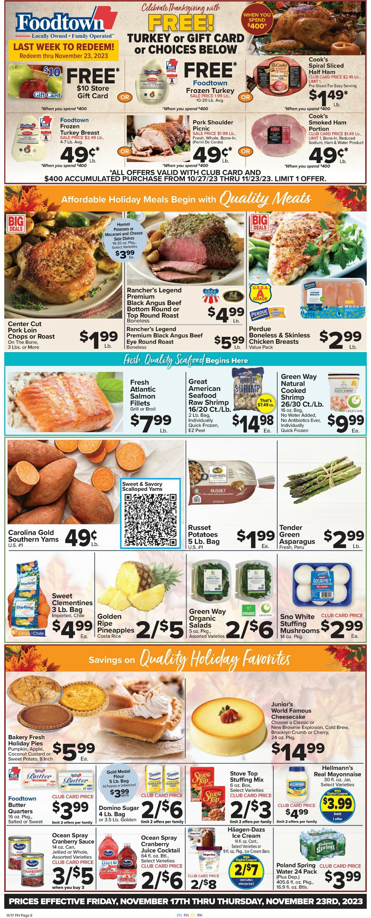 Foodtown Weekly Ad Circular - valid 11/17-11/23/2023