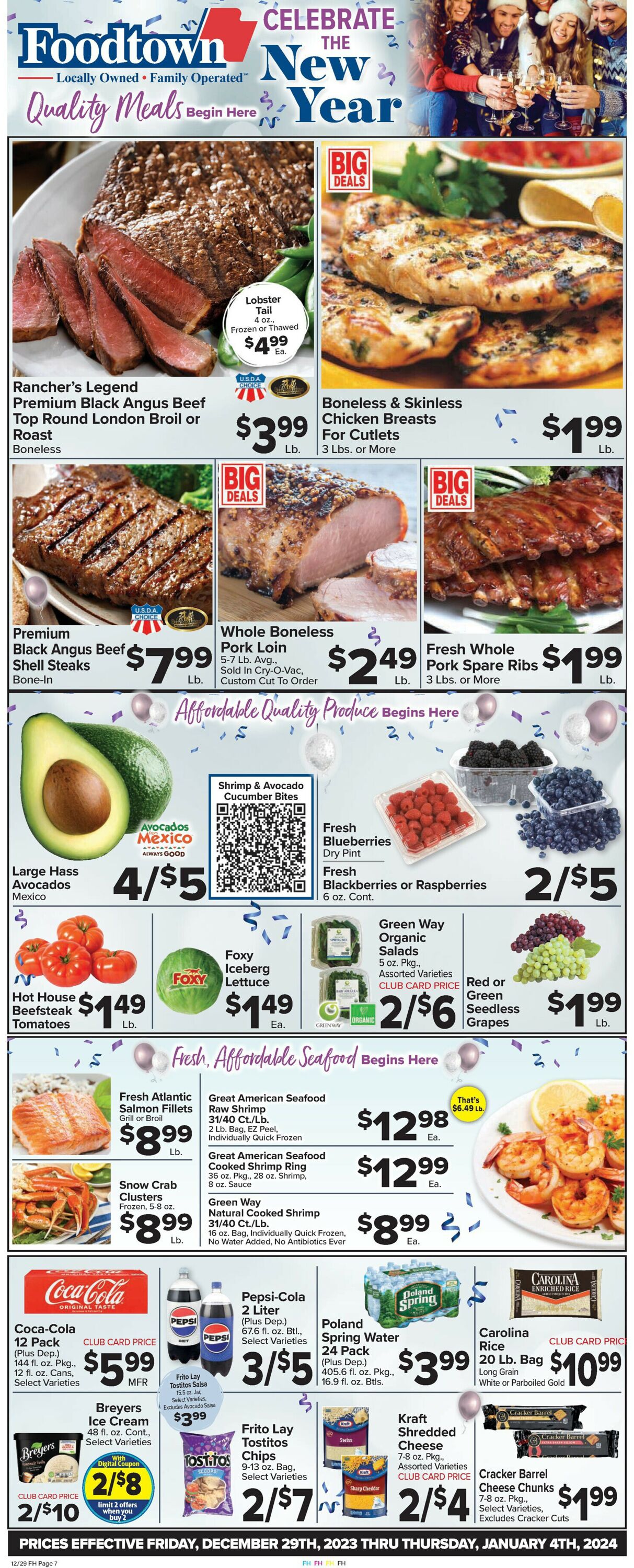Foodtown Weekly Ad Circular - valid 12/29-01/04/2024
