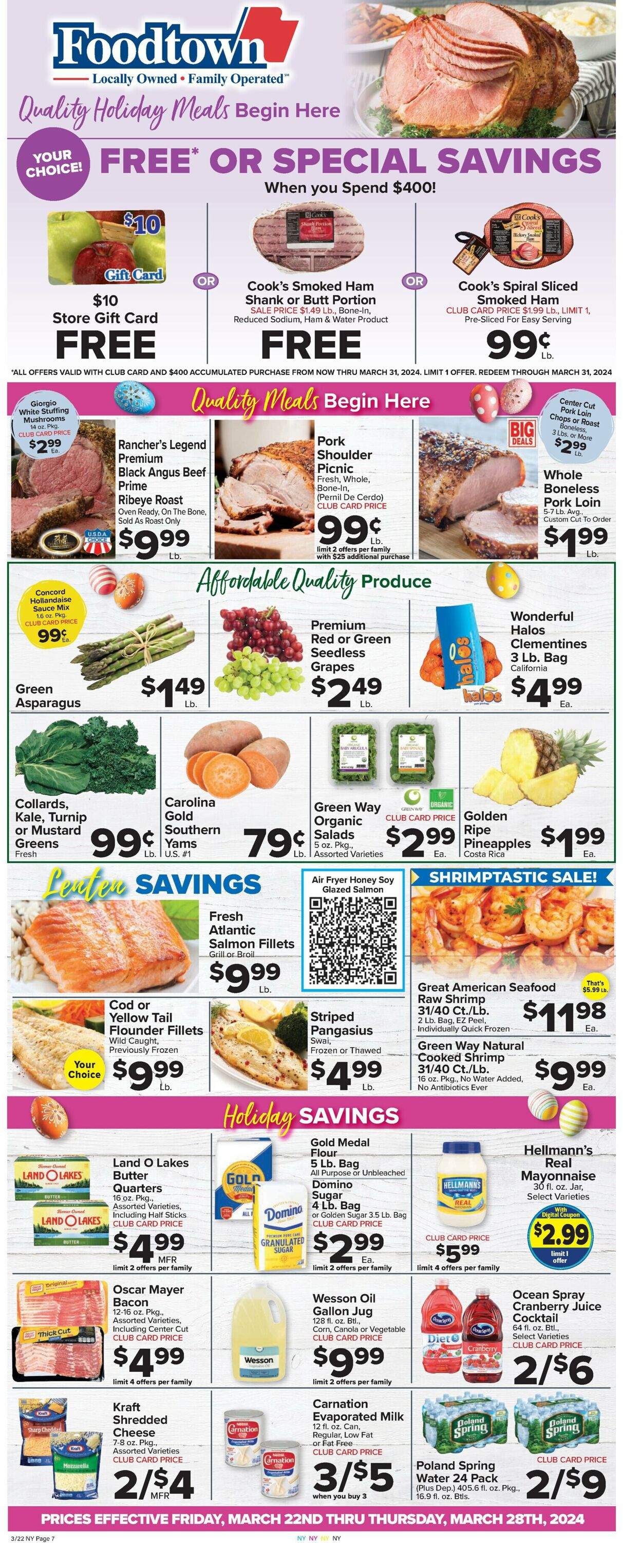 Foodtown Weekly Ad Circular - valid 03/22-03/28/2024
