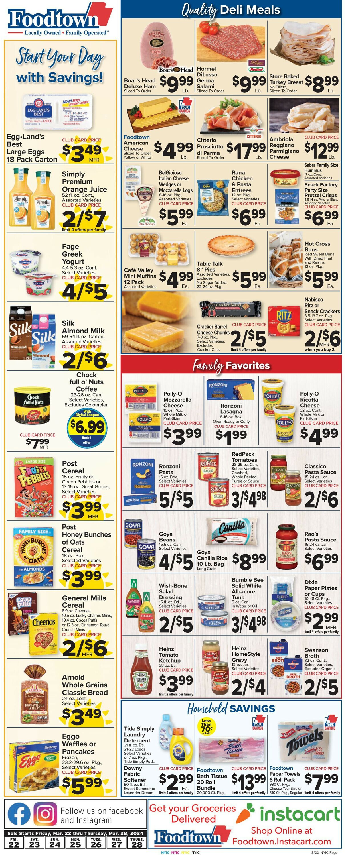 Foodtown Weekly Ad Circular - valid 03/22-03/28/2024 (Page 3)