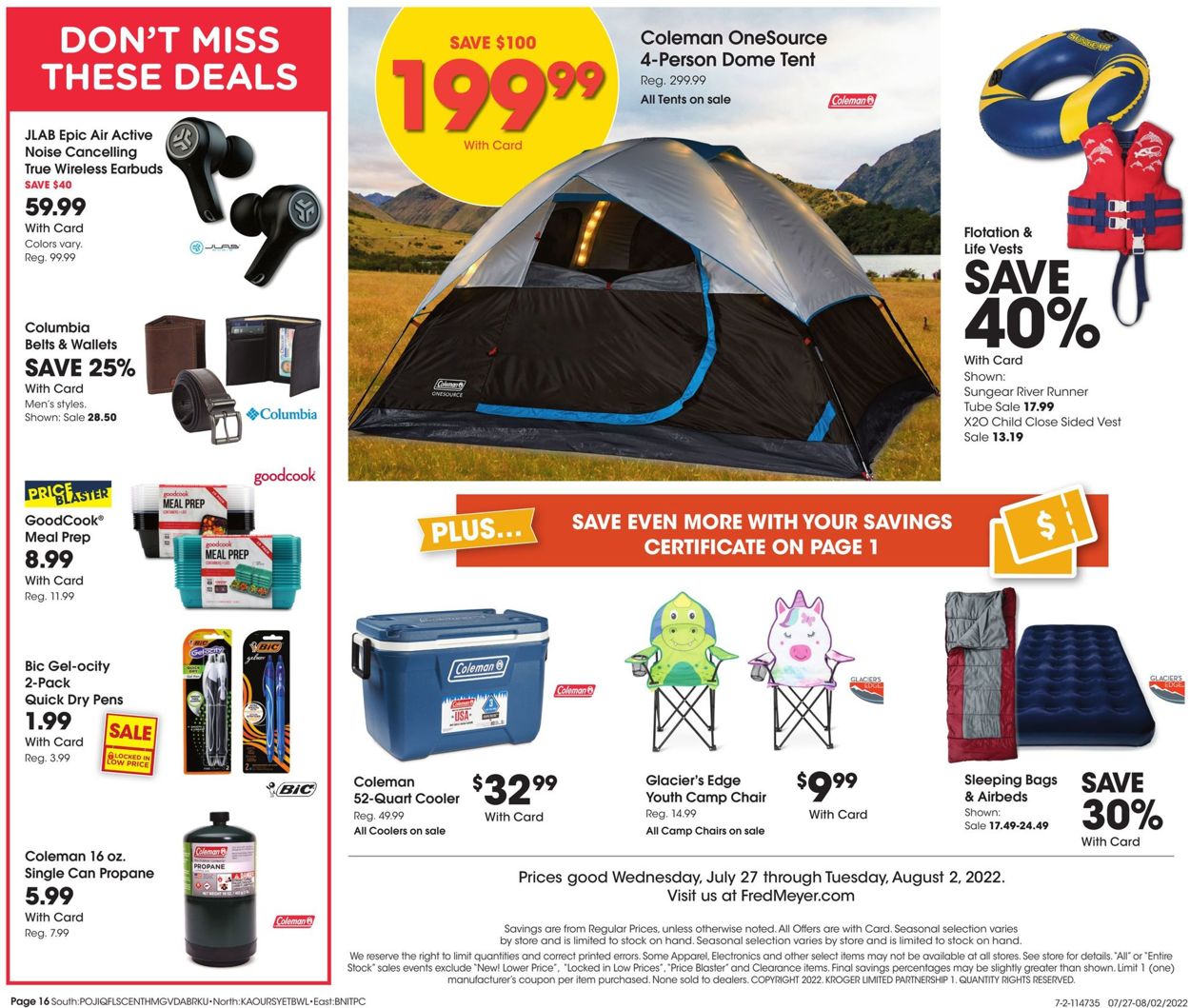 Fred Meyer Weekly Ad Circular - valid 07/27-08/02/2022 (Page 16)