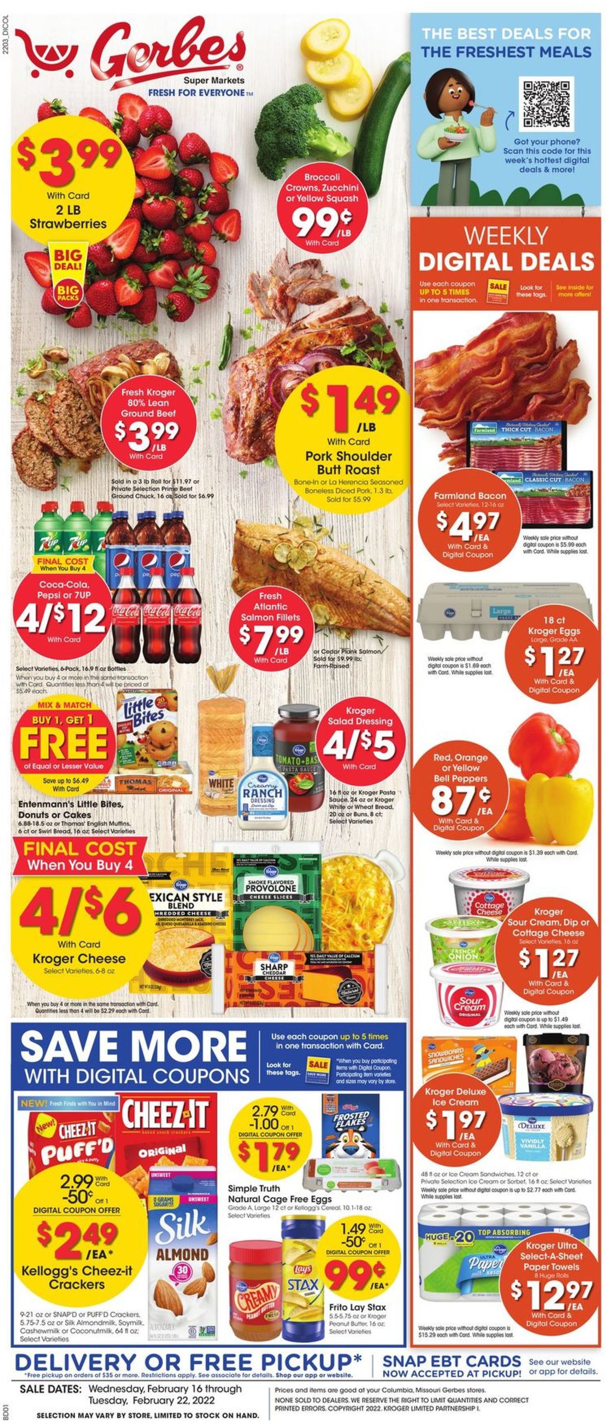 Gerbes Super Markets Weekly Ad Circular - valid 02/16-02/22/2022